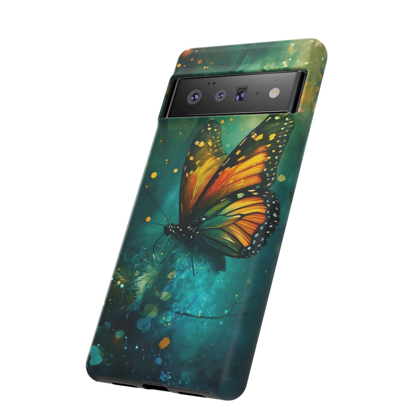 Colorful Butterfly Phone Case, Tough Cases for iPhone and Samsung, Cute Tech Accessories, Nature Lovers Gift, Vibrant Floral Design