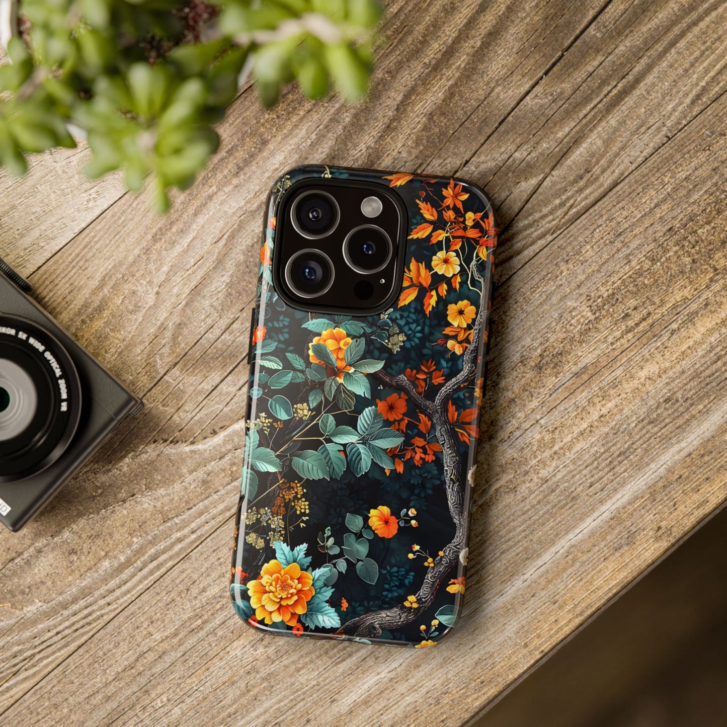 Floral Phone Case | Tough Cases, Protective Cover, Gift for Her, Autumn Vibes, Floral Phone Accessory, Unique Design