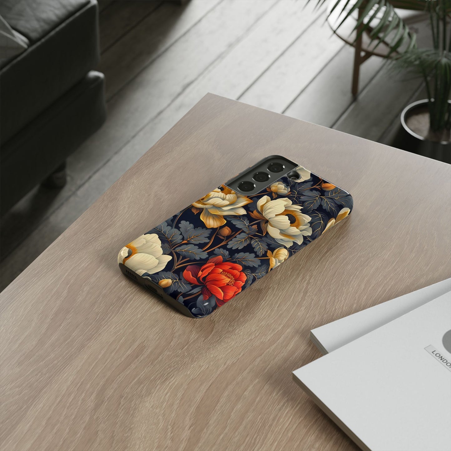 Floral Phone Case - Tough Cases, Stylish Mobile Cover, Flower Design, Holiday Gift, Trendy Accessory, Eco-Friendly Case