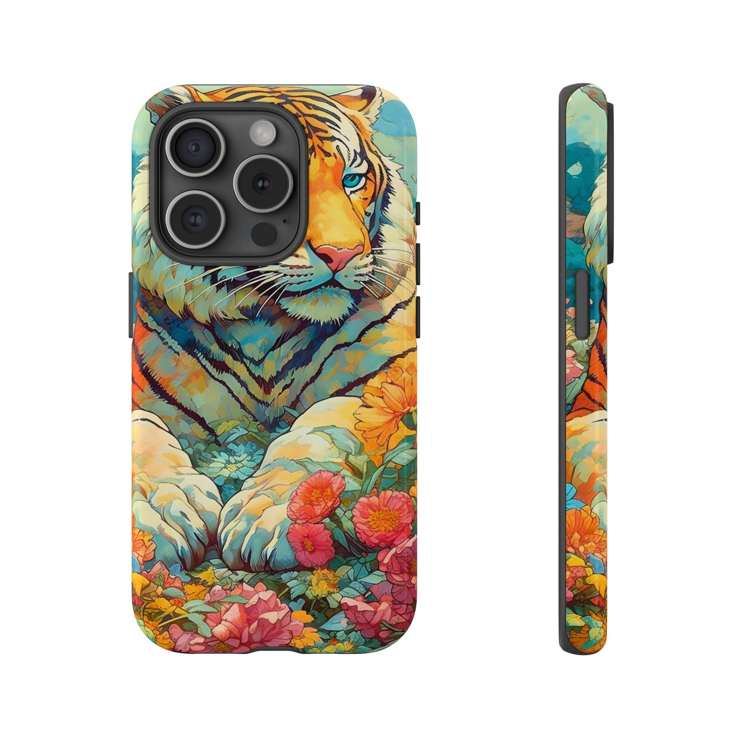 Tiger Jungle Phone Case, Colorful Tough Cases, Animal Lover Gift, Nature Phone Cover, Wildlife Decor, Birthday Present