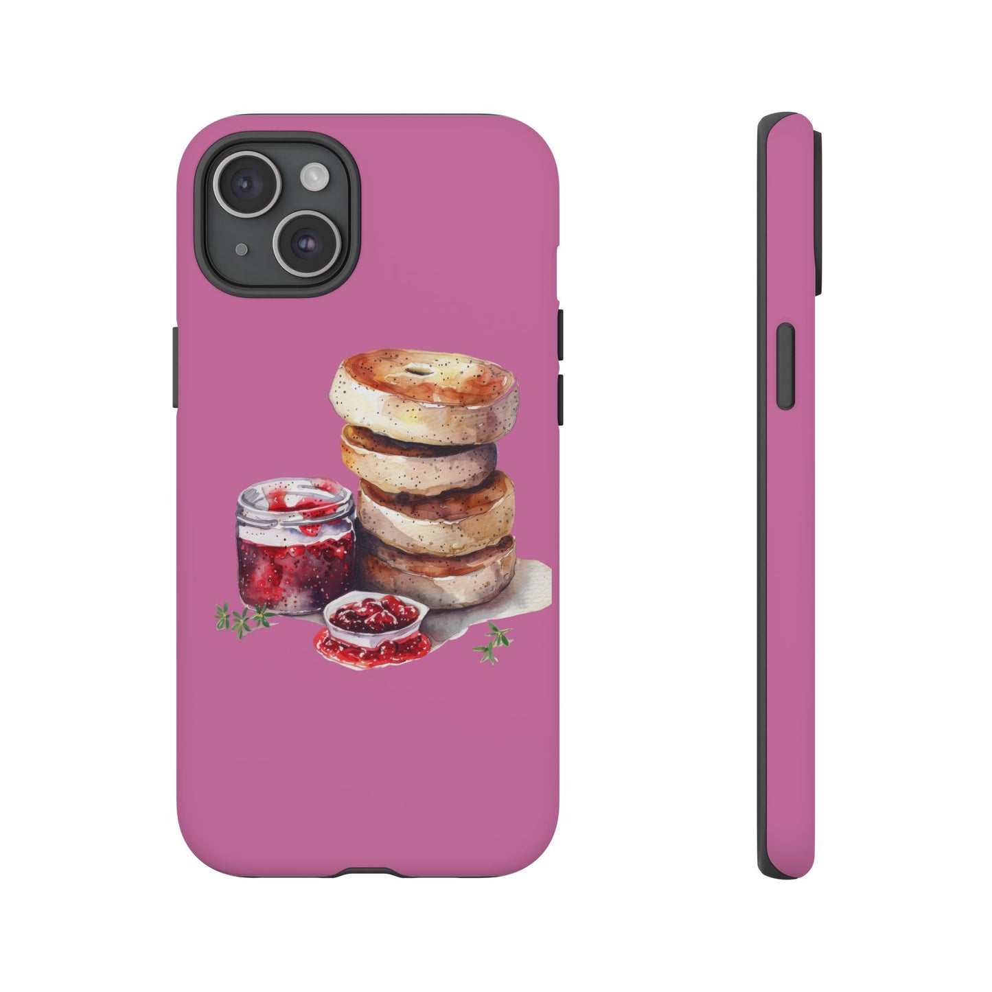 Cute Bagel Phone Case, Tough Cases for Food Lovers, Unique Gifts for Foodies, Phone Accessories for Breakfast Lovers, Fun and Stylish Cases