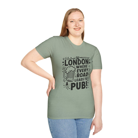Unisex Softstyle T-Shirt - London's Pub Leading Road