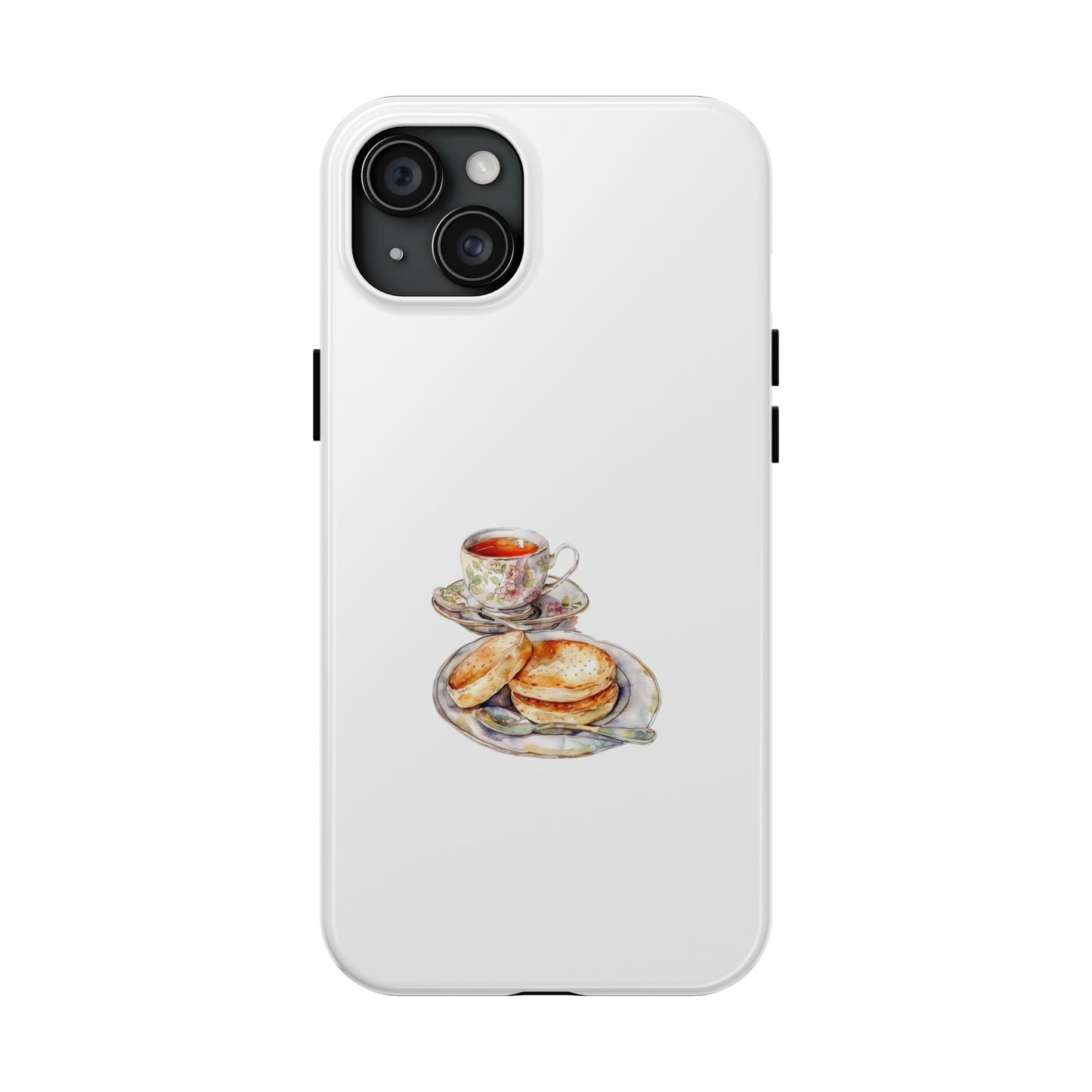 Tea Time Tough Phone Case - Vintage Style Design for Tea Lovers
