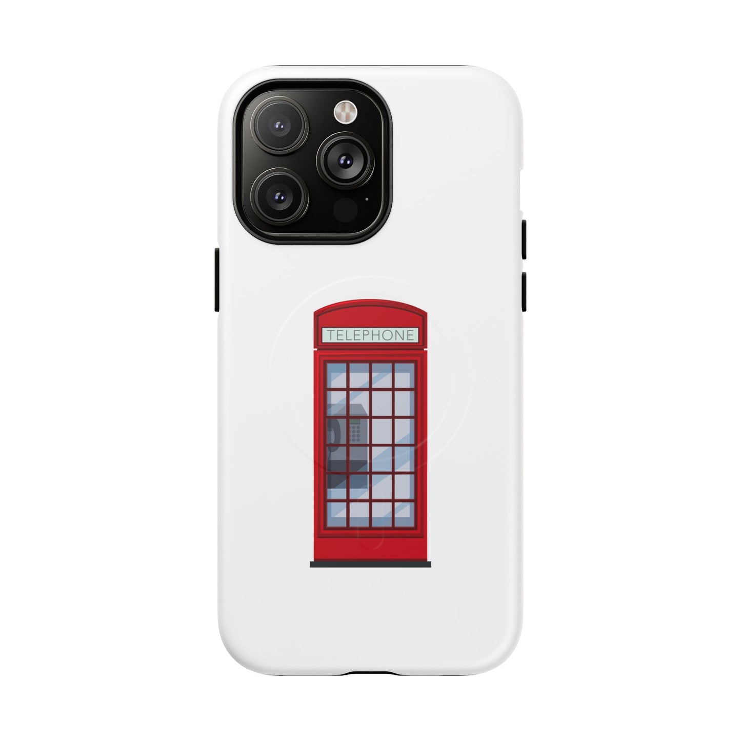 Vintage Phone Booth Magnetic Case, Tough Phone Cover, Unique Gift for Travelers, Retro Phone Accessories, Fun Custom Case