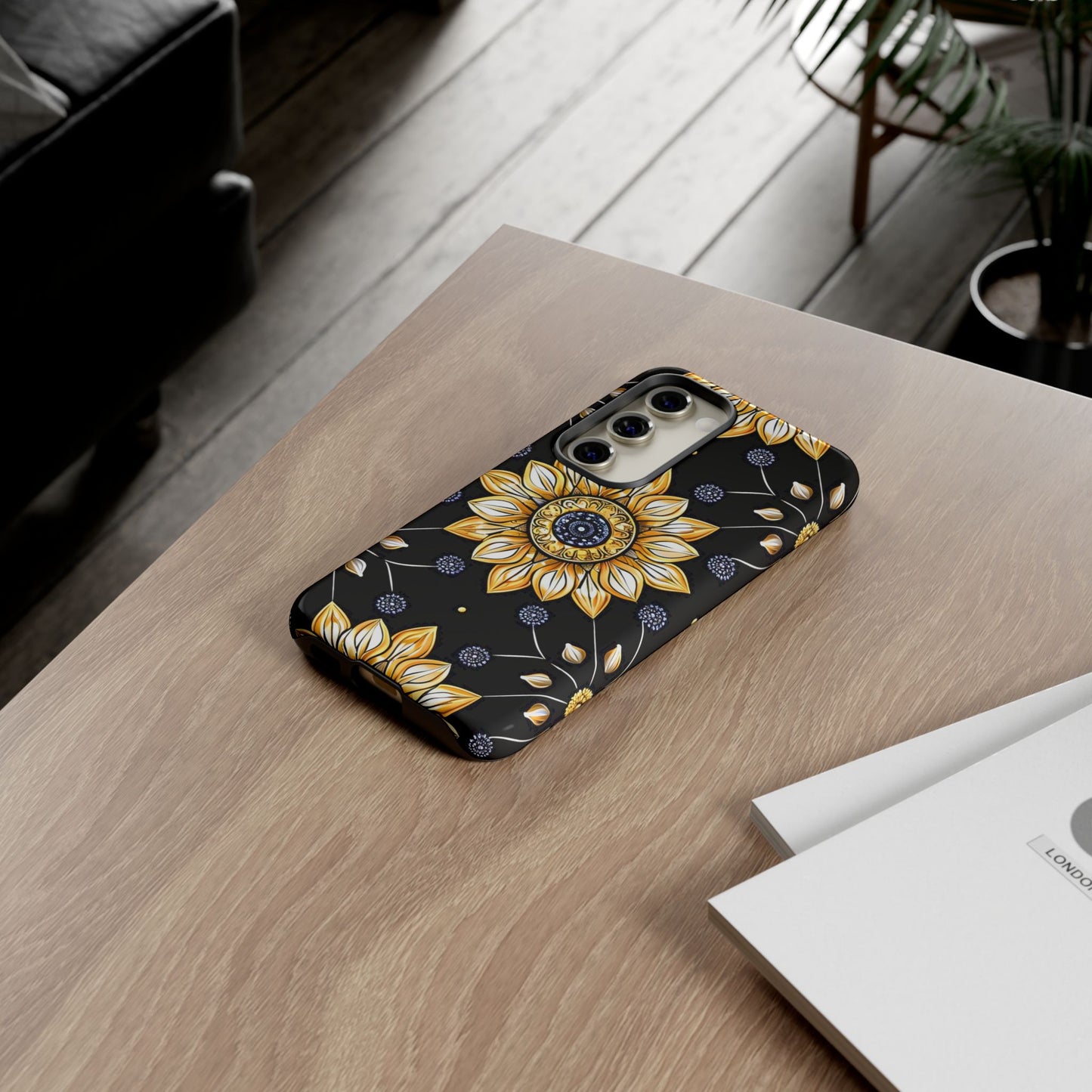 Floral Phone Case with Mandala Design, Tough Cases for iPhone & Samsung, Boho Style, Gift for Her, Unique Accessories