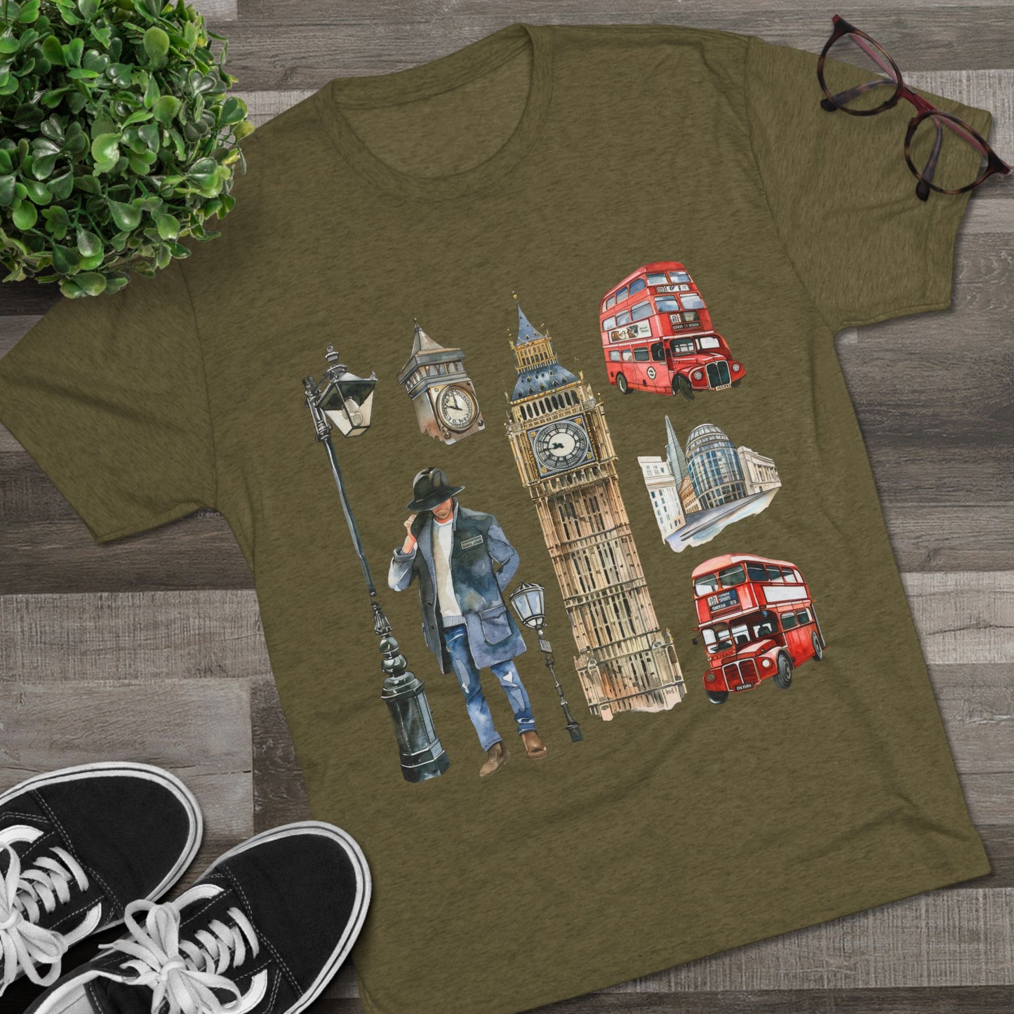 Vintage England Iconic Unisex Tri-Blend Crew Tee