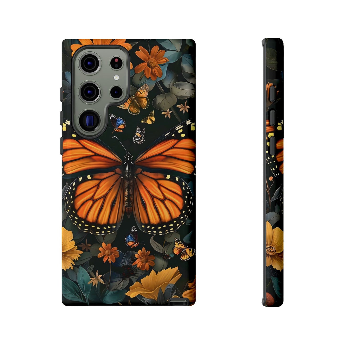 Monarch Butterfly Phone Case, Tough Cases, Nature Lover Gift, Floral Mobile Cover, Eco-Friendly Phone Accessory, Butterfly Design