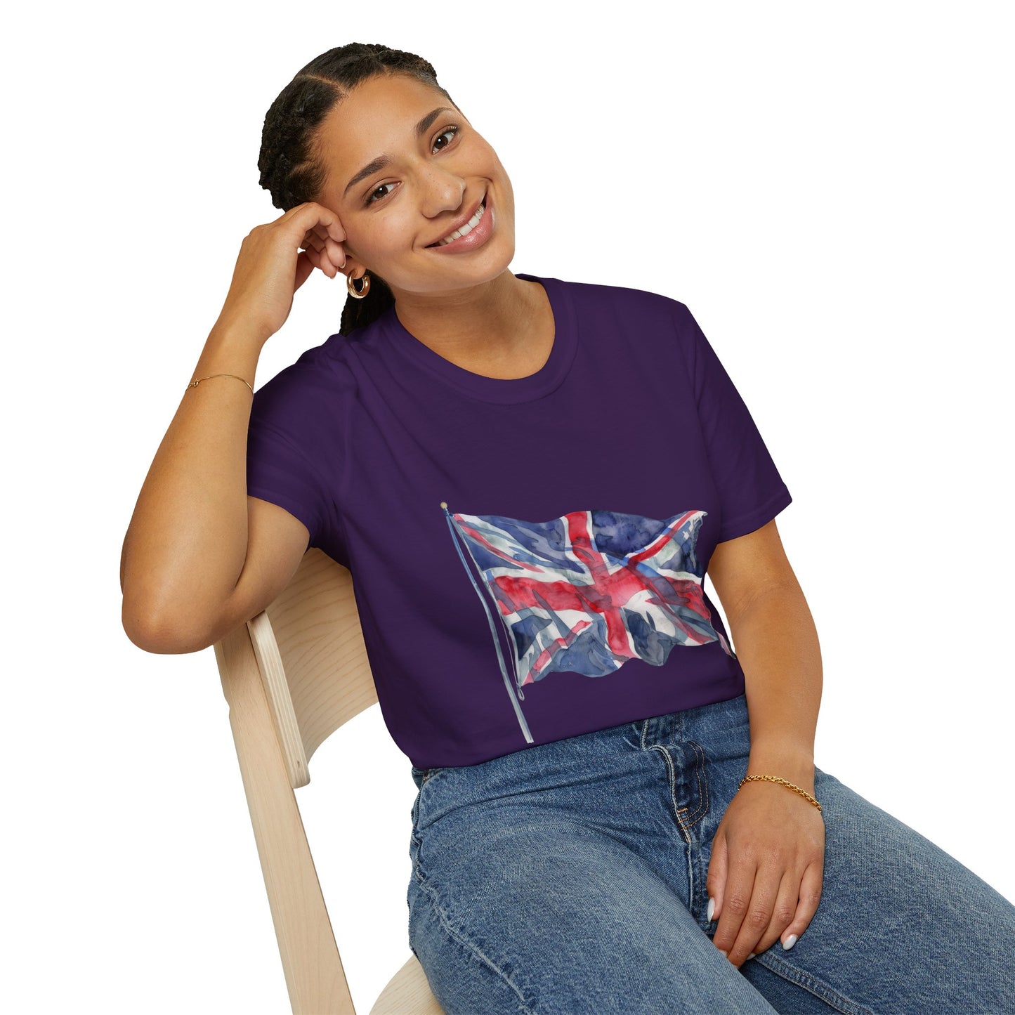 Unisex Softstyle T-Shirt - Waving Proud - The Union Jack Flag