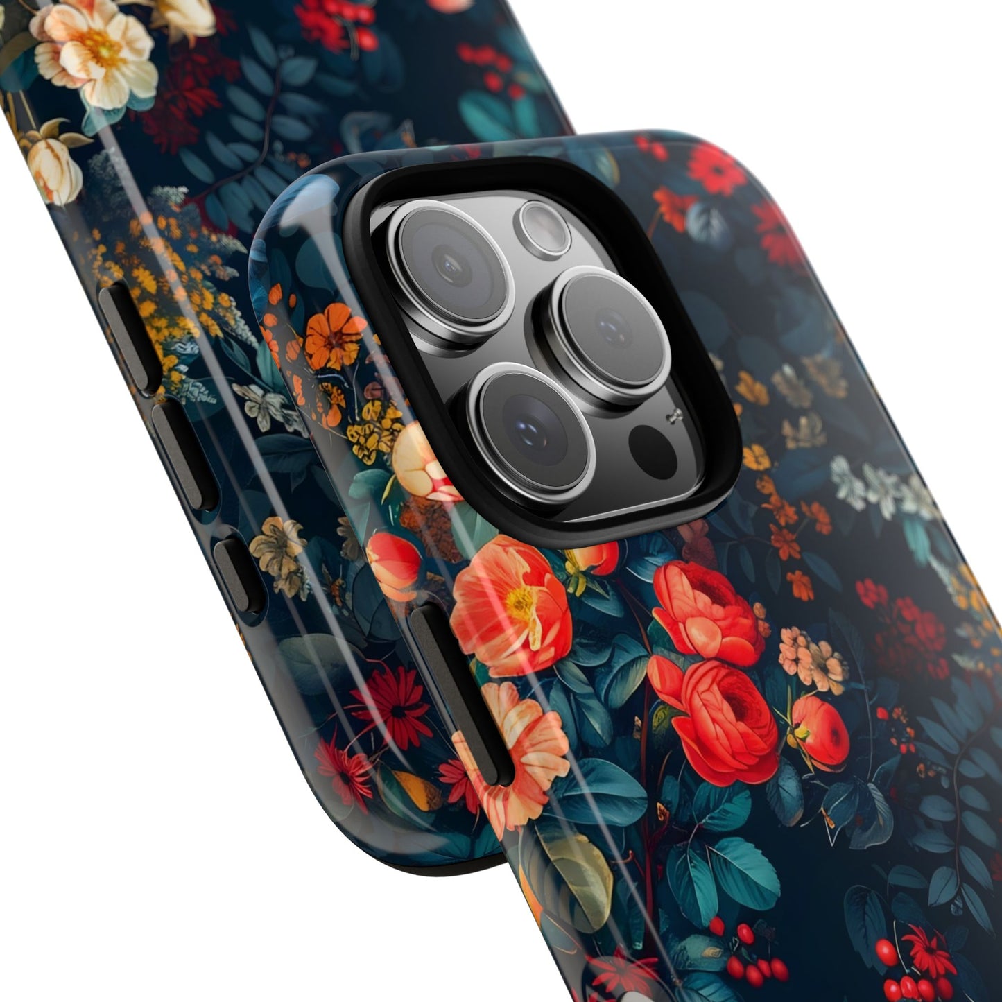 Floral Phone Case - Tough Cases, iPhone Protection, Elegant Floral Design, Gift for Her, Stylish Tech Accessory