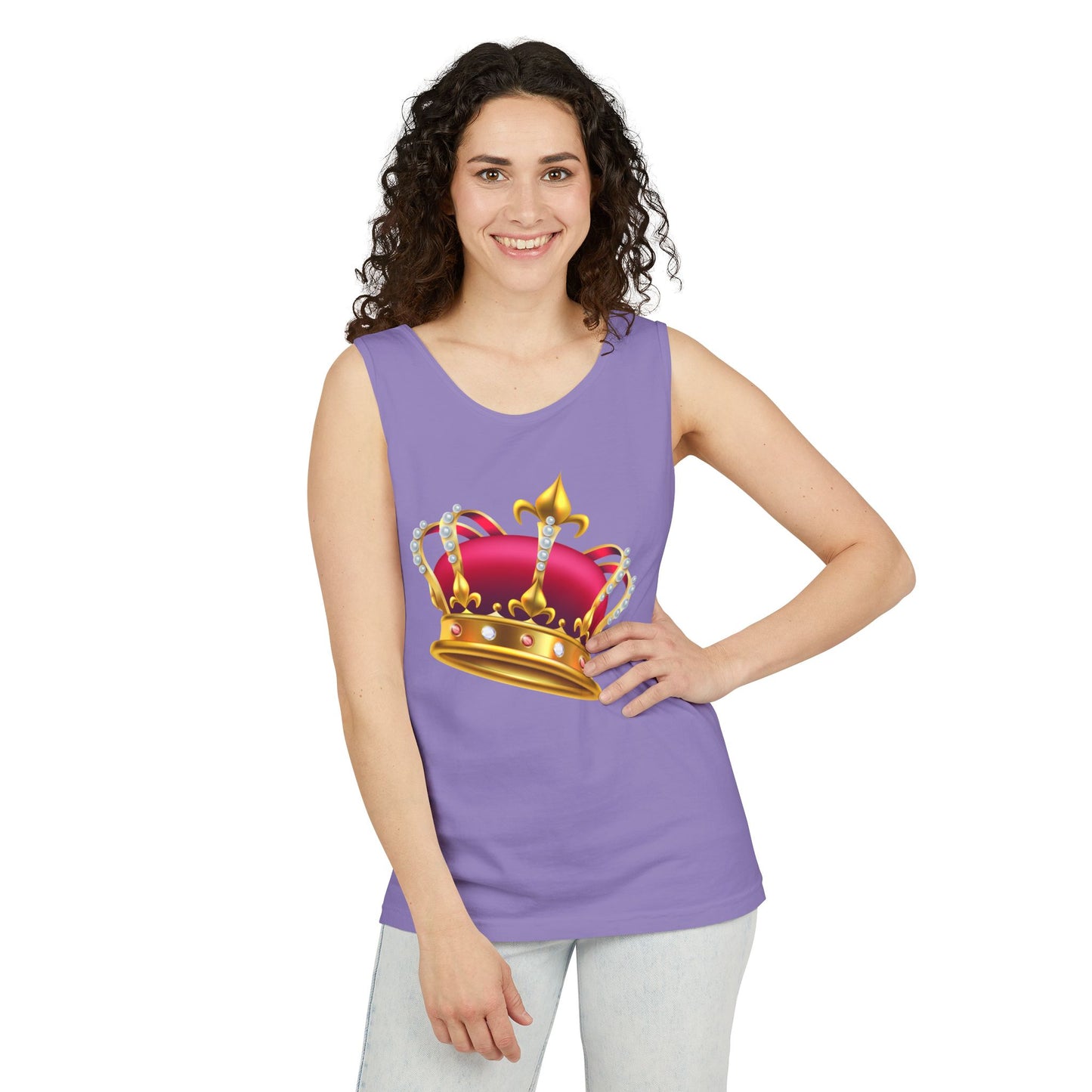 Unisex Garment-Dyed Tank Top - British Royal Crown