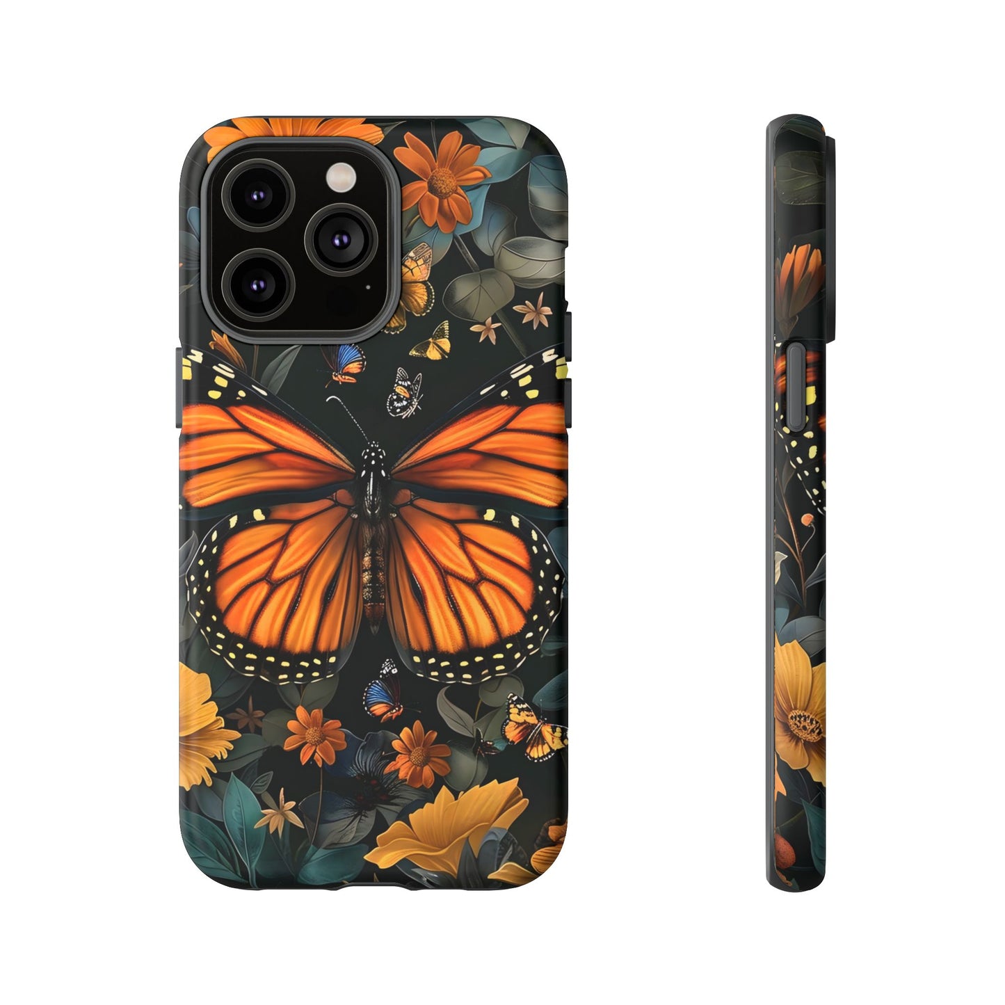 Monarch Butterfly Phone Case, Tough Cases, Nature Lover Gift, Floral Mobile Cover, Eco-Friendly Phone Accessory, Butterfly Design