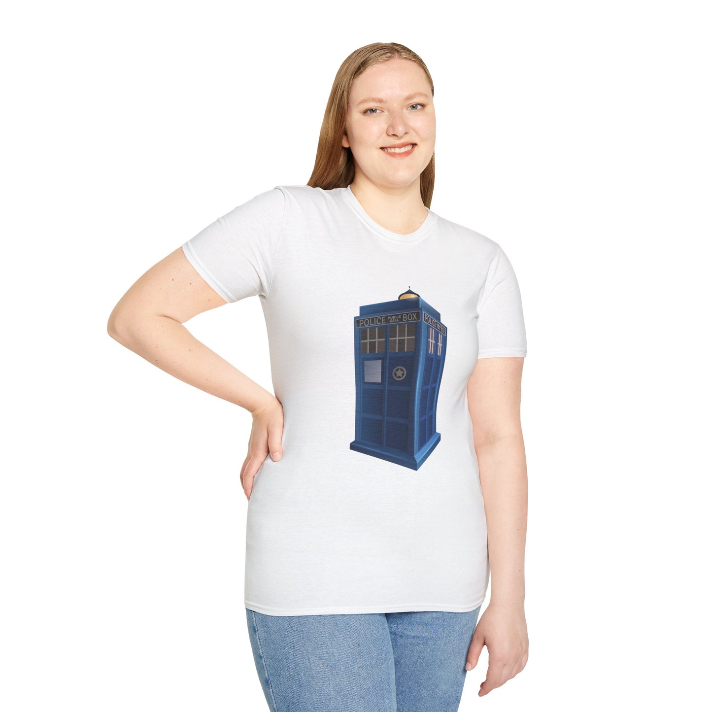 Unisex Softstyle T-Shirt - British Police Public Call Box - Iconic TARDIS