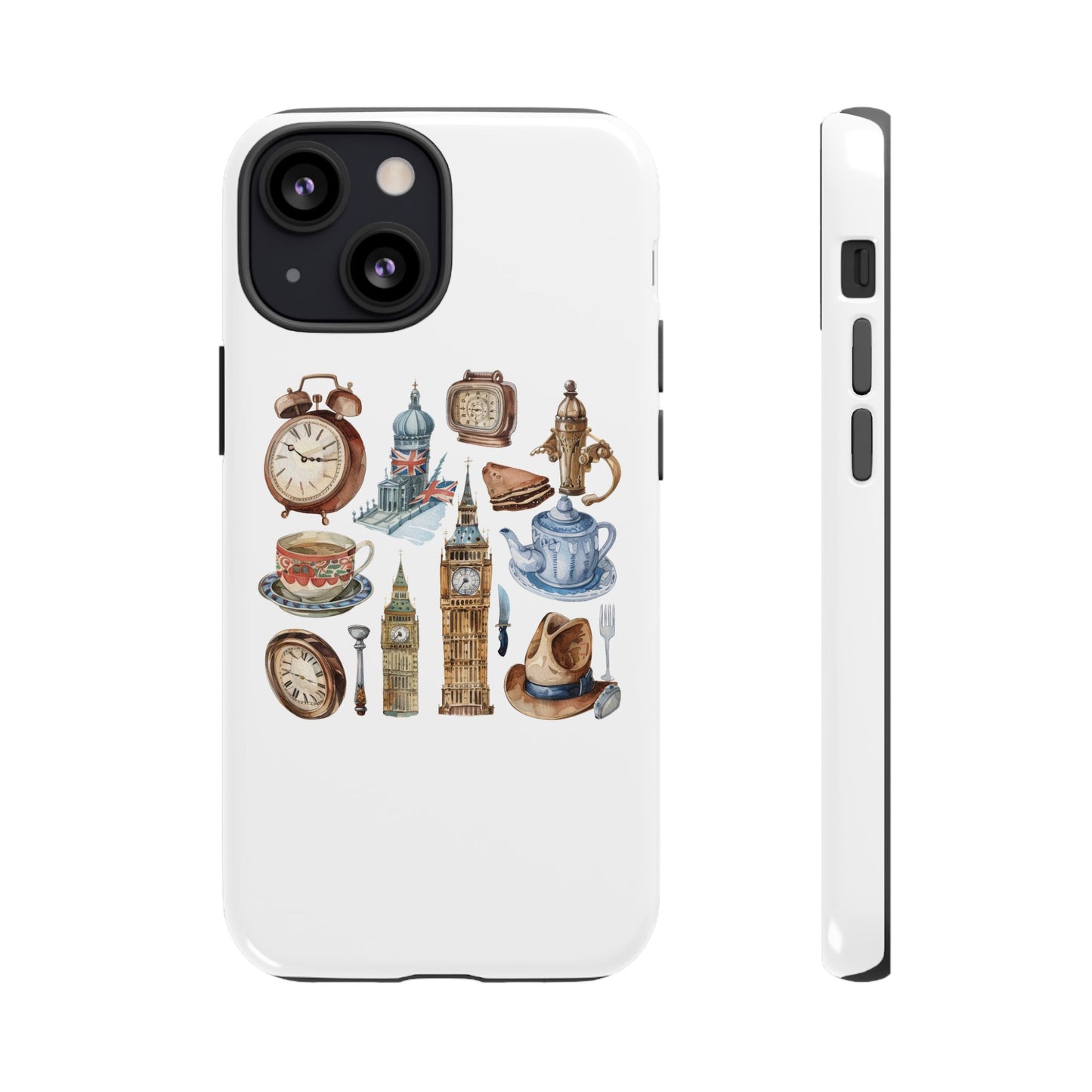 Vintage Illustrative Phone Case, Whimsical Tough Phone Cover, Gifts for Her, Unique Cell Phone Accessory
