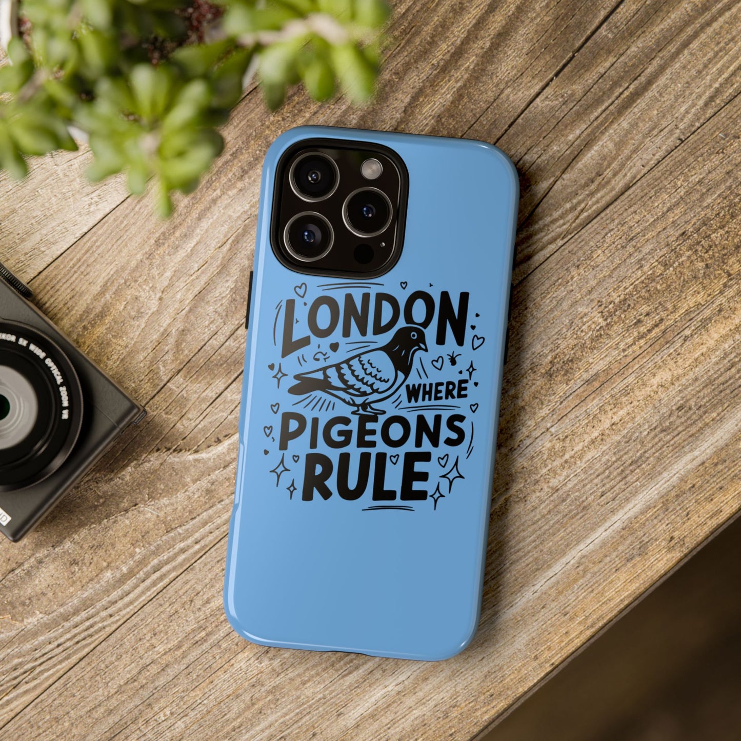 London Pigeon Phone Case, Urban Art Accessory, Tough Phone Cover, Gift for Bird Lovers, London Souvenir, Unique Cell Phone Case