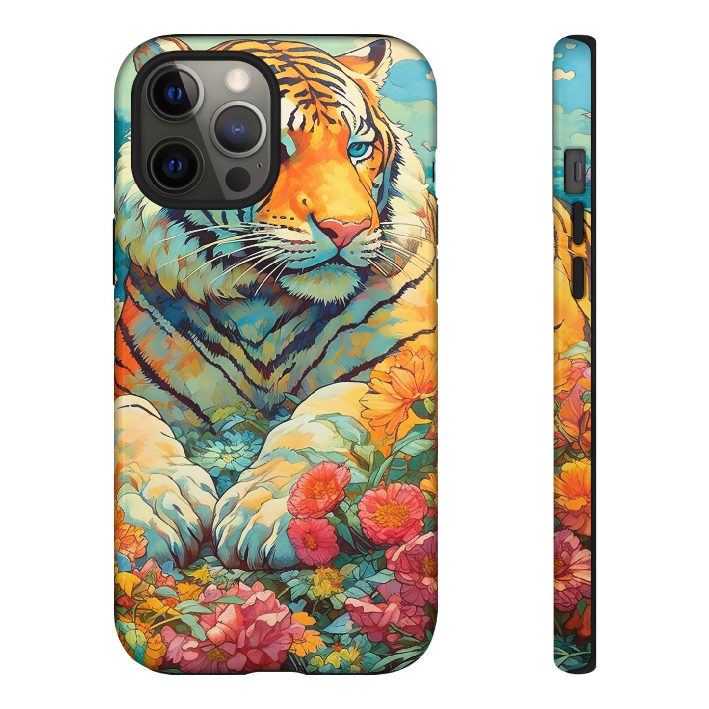 Tiger Jungle Phone Case, Colorful Tough Cases, Animal Lover Gift, Nature Phone Cover, Wildlife Decor, Birthday Present