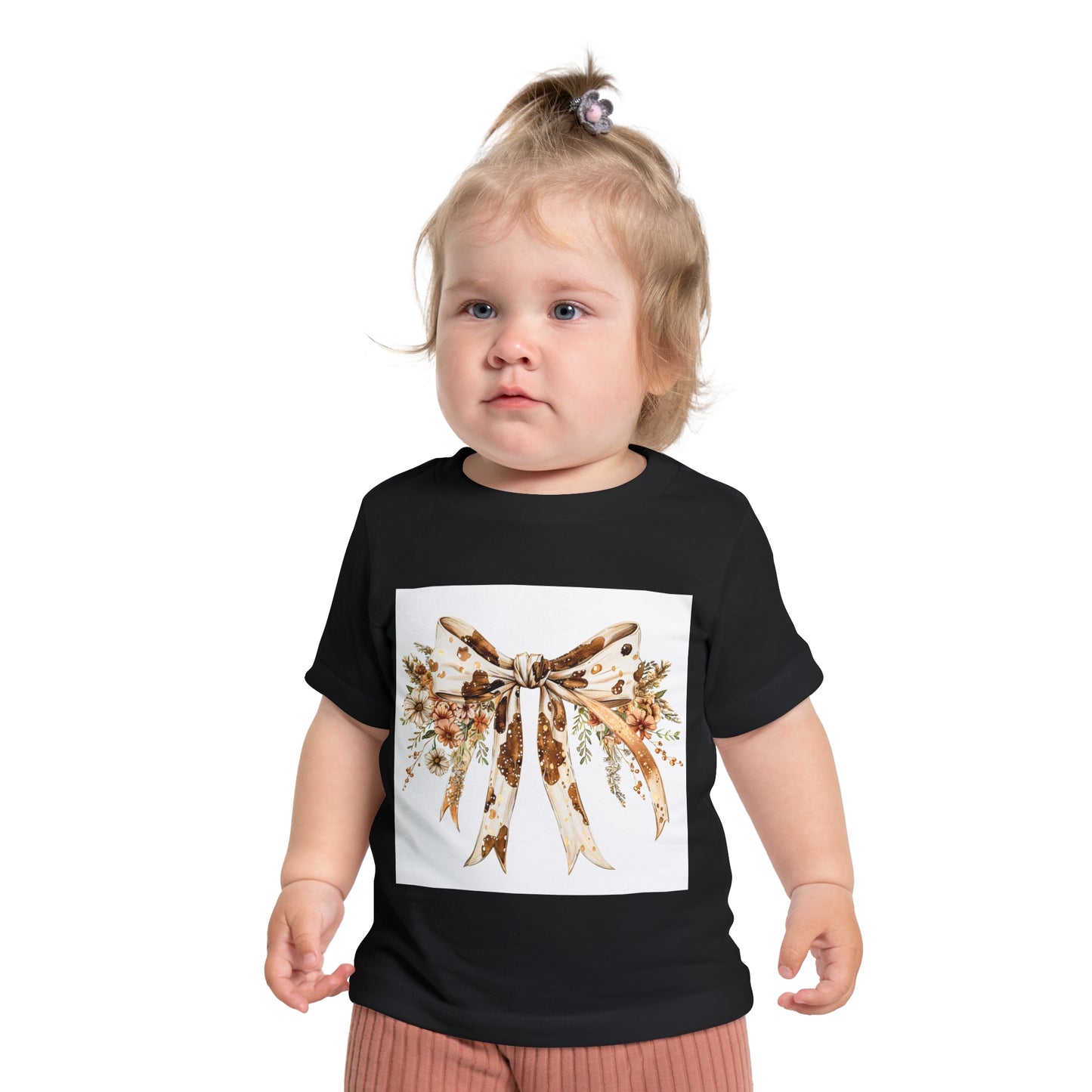 Floral Bow Baby T-Shirt - Cute & Stylish Baby Clothing for Special Occasions