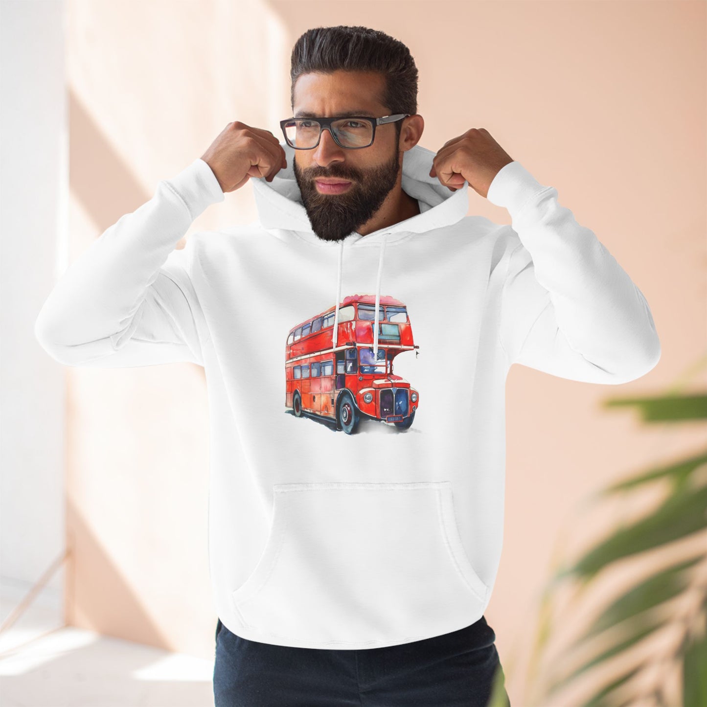 Vintage Car Trendy Three-Panel Fleece Hoodie