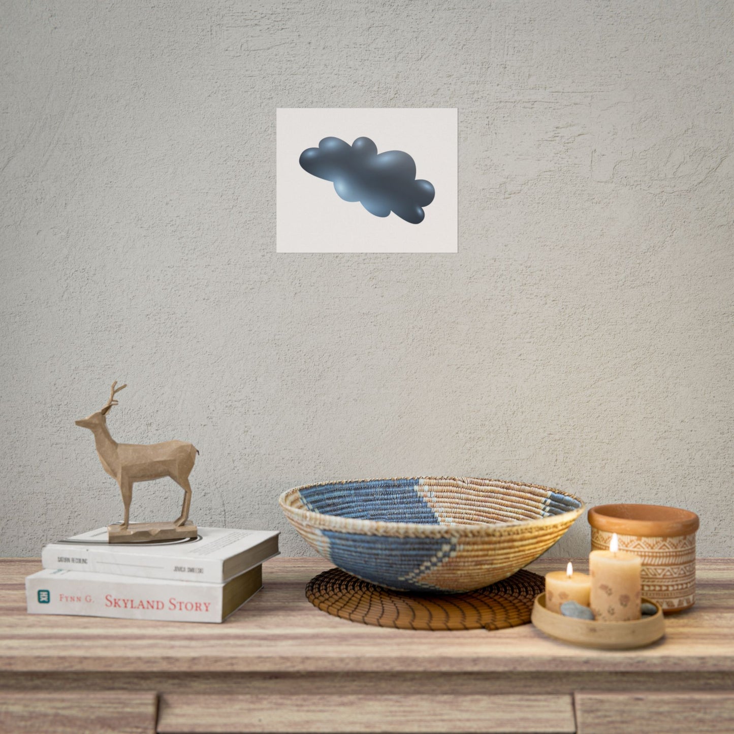 Cloud Art Print, Modern Decor, Minimalist Wall Art, Home Office Decor, Unique Gift, Aesthetic Poster