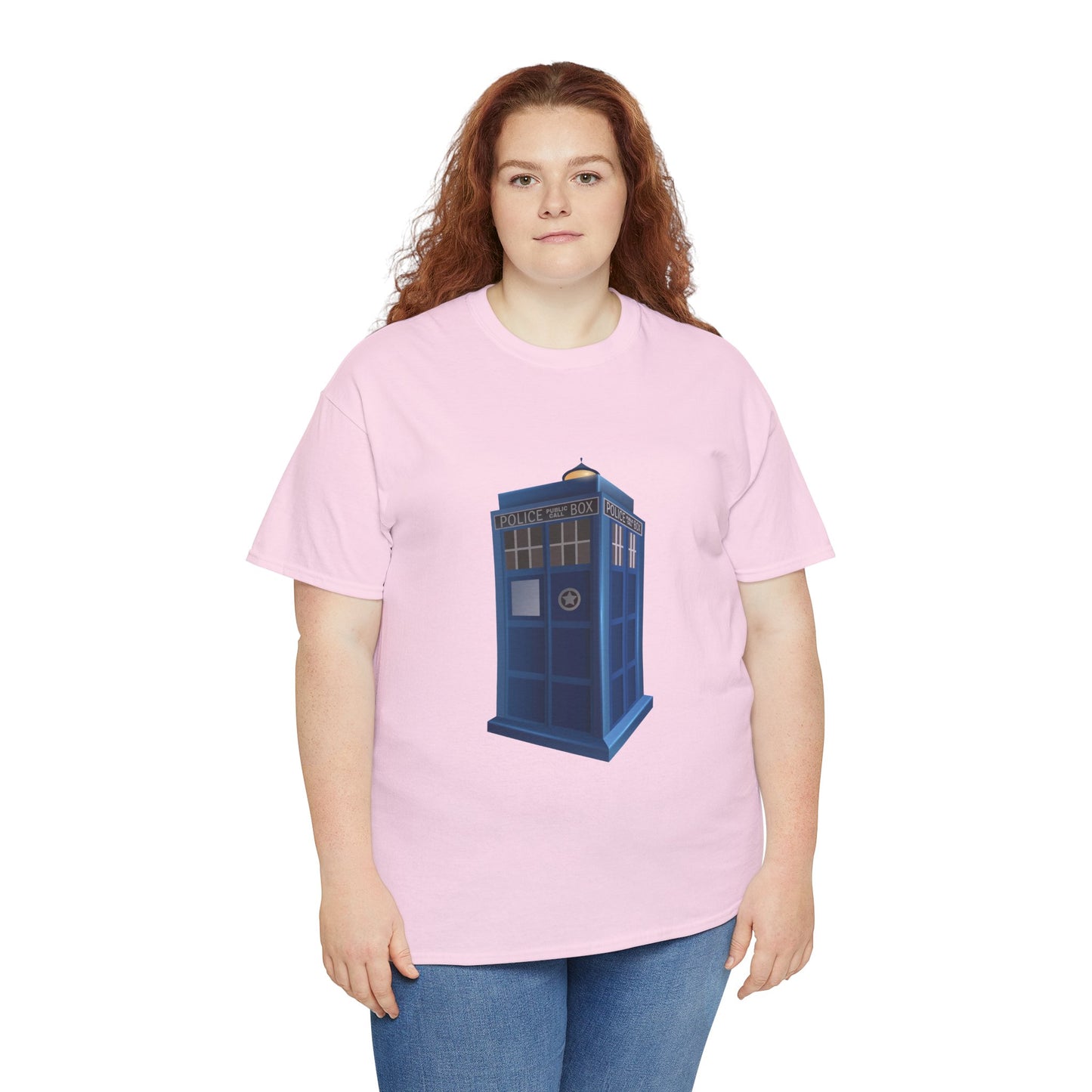 Unisex Heavy Cotton Tee - British Police Public Call Box - Iconic TARDIS