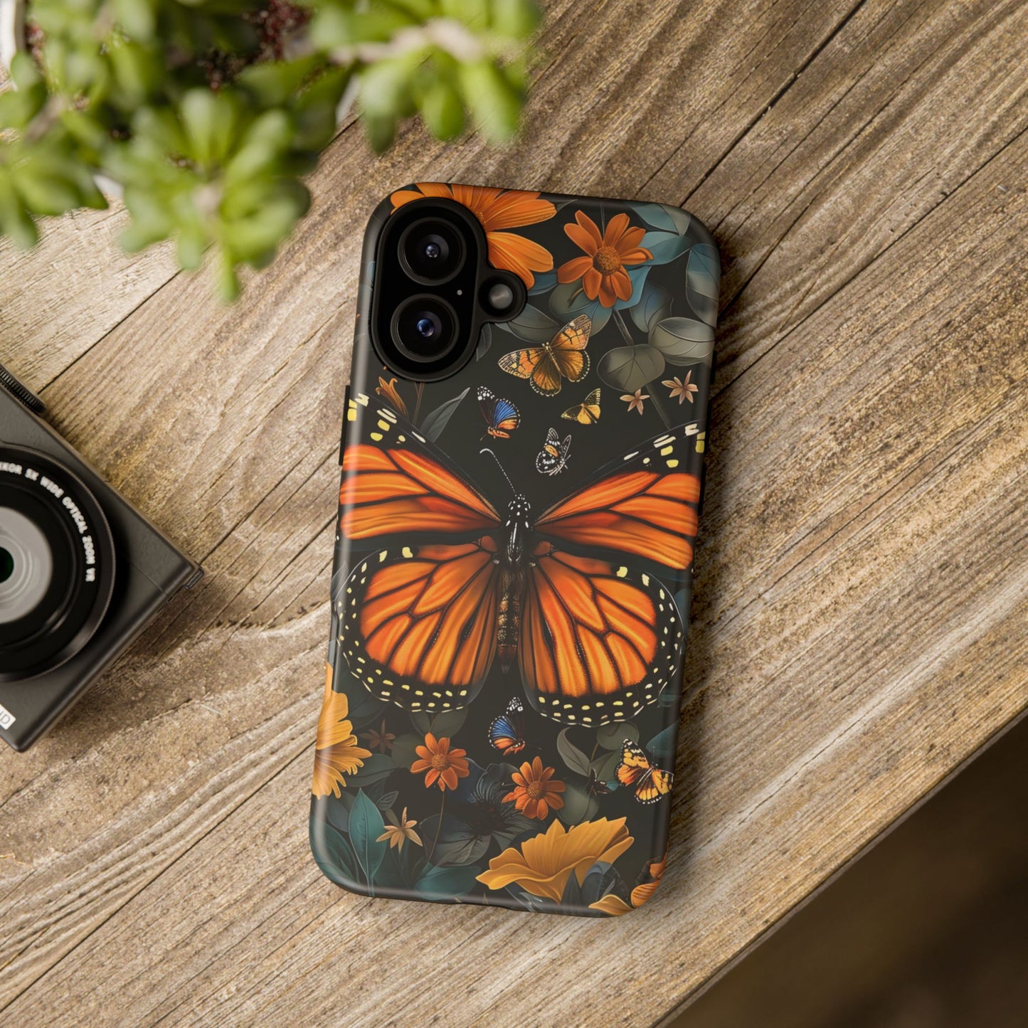 Monarch Butterfly Phone Case, Tough Cases, Nature Lover Gift, Floral Mobile Cover, Eco-Friendly Phone Accessory, Butterfly Design