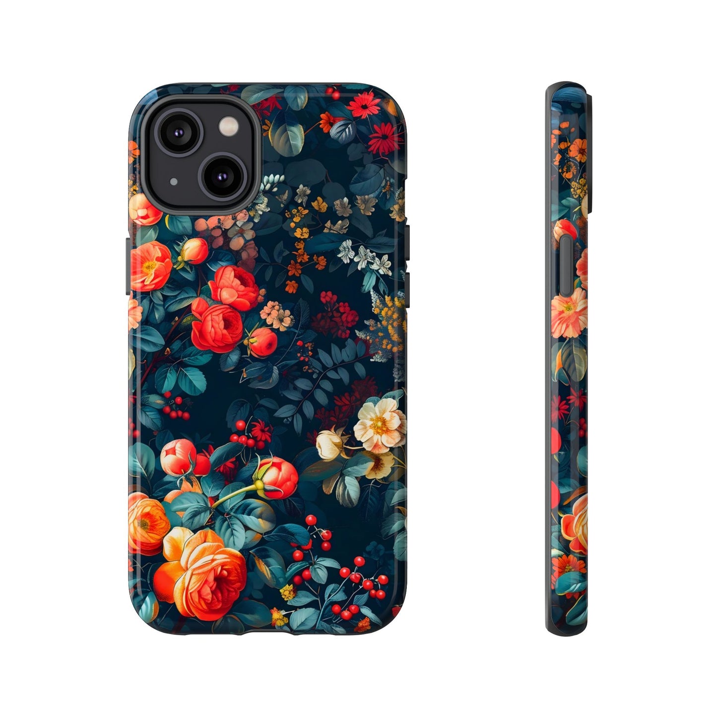 Floral Phone Case - Tough Cases, iPhone Protection, Elegant Floral Design, Gift for Her, Stylish Tech Accessory