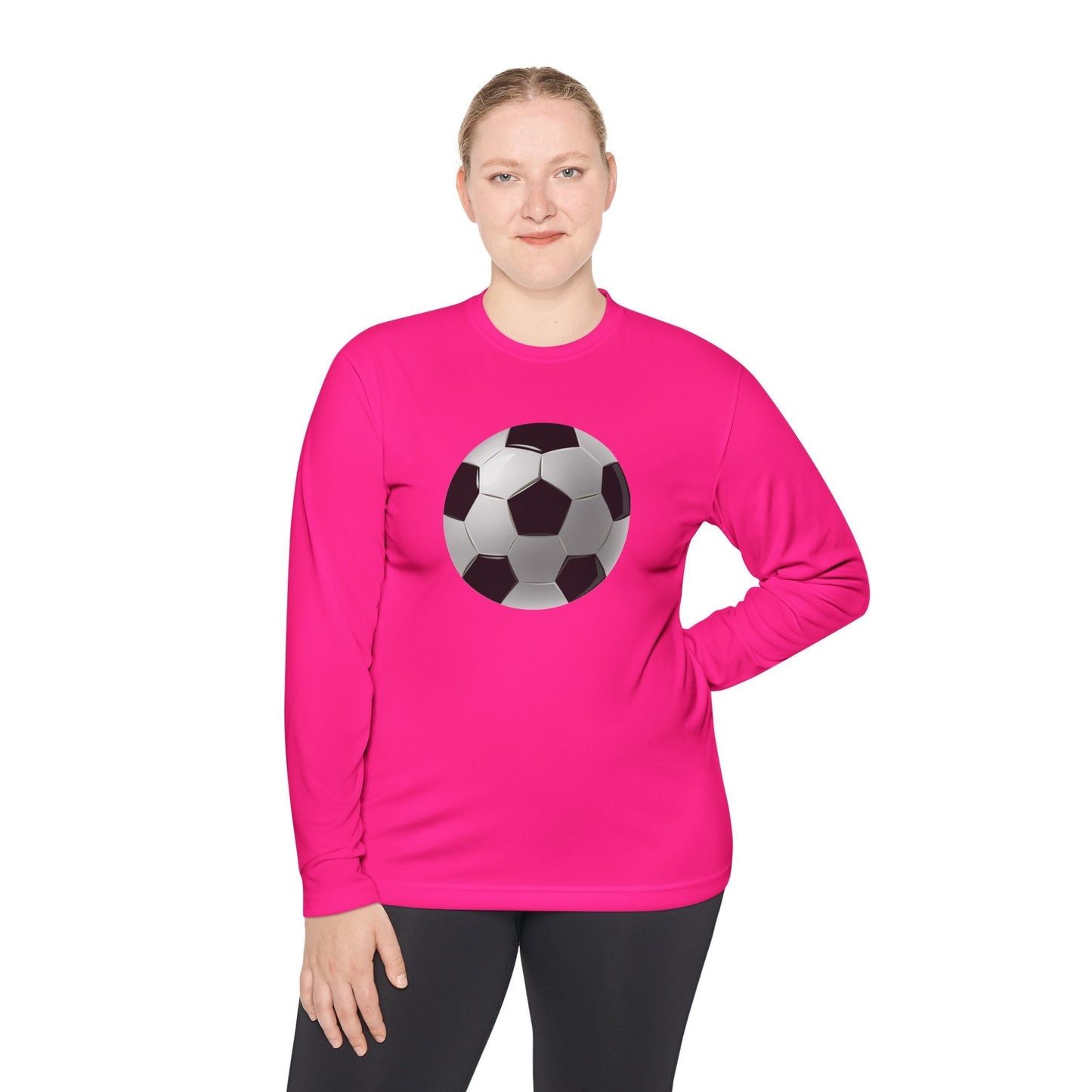 Unisex Long Sleeve Tee - Soccer Ball - Lightweight Athletic Shirt for Active Fans