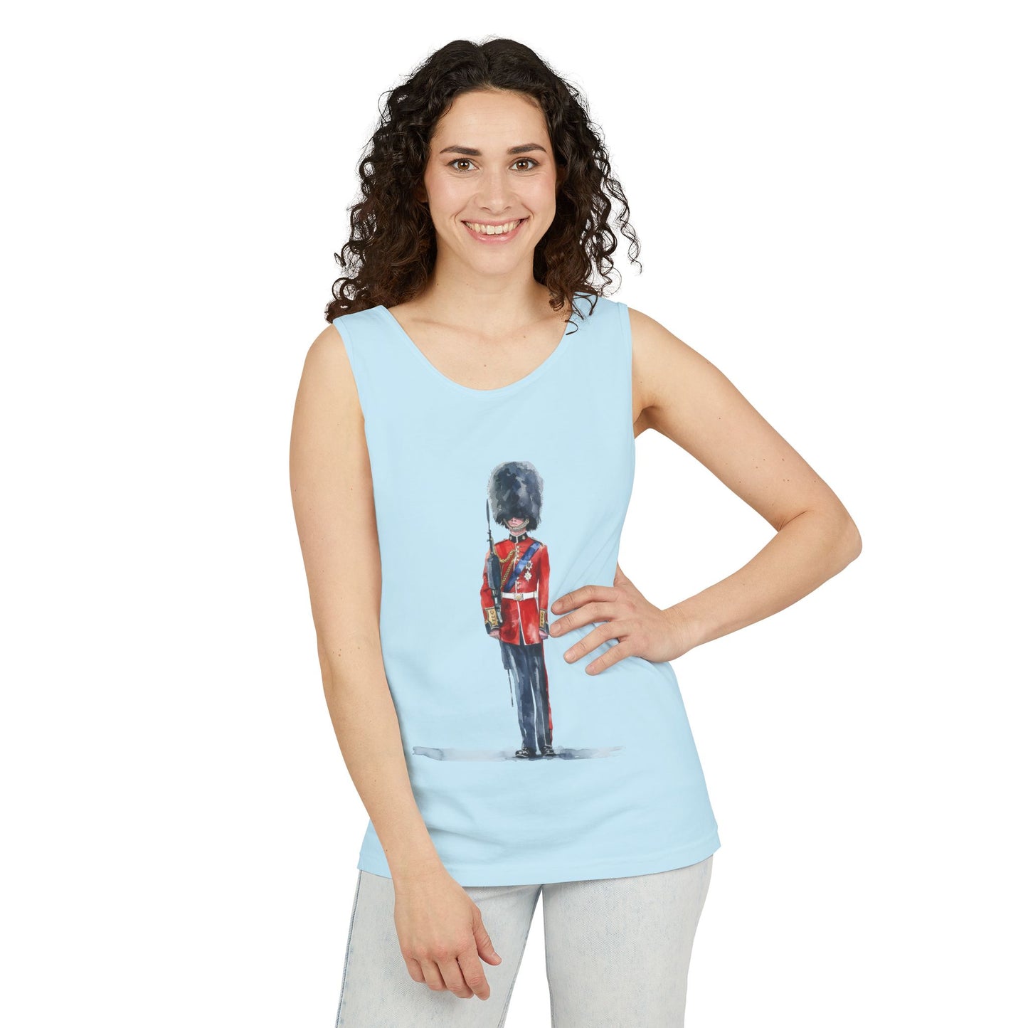 Unisex Garment-Dyed Tank Top - British Royal Guard - Iconic Symbol of Tradition and Honor