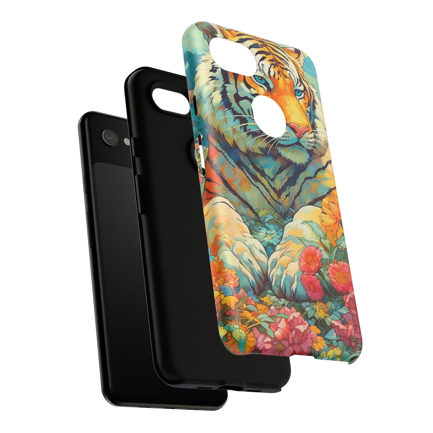 Tiger Jungle Phone Case, Colorful Tough Cases, Animal Lover Gift, Nature Phone Cover, Wildlife Decor, Birthday Present