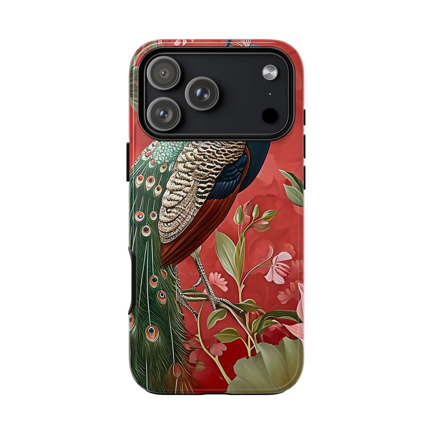 Peacock Tough Phone Case | Stylish Phone Cover, Unique Gift for Nature Lovers, Phone Accessory, Vibrant Floral Design