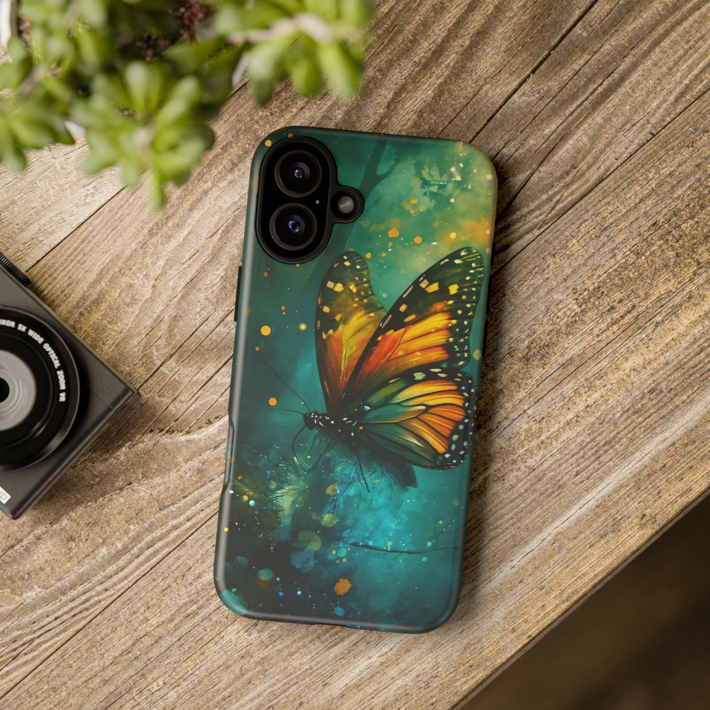Colorful Butterfly Phone Case, Tough Cases for iPhone and Samsung, Cute Tech Accessories, Nature Lovers Gift, Vibrant Floral Design