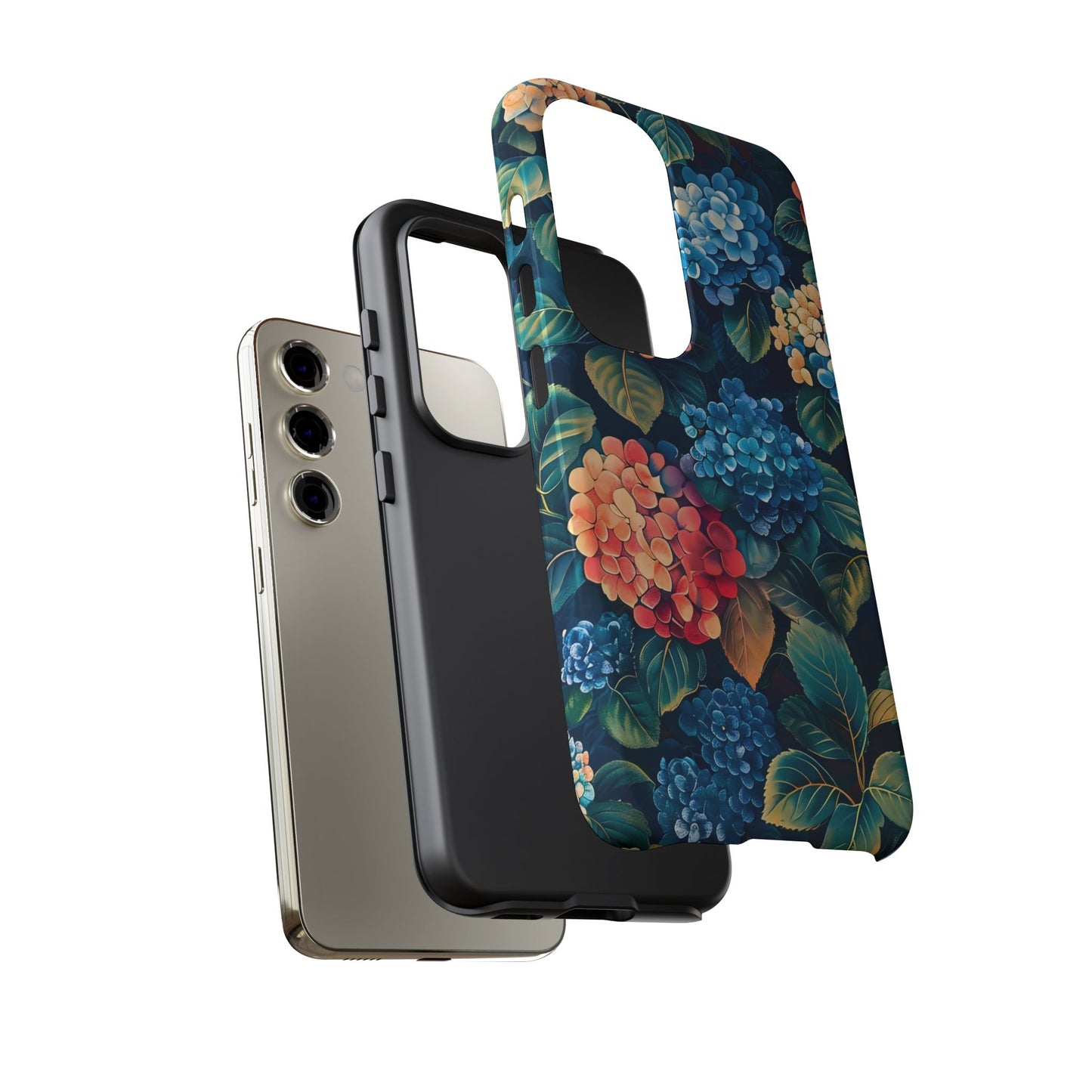 Floral Tough Phone Case, Durable Smartphone Cover, Flower Design, Gift for Her, Stylish Protection