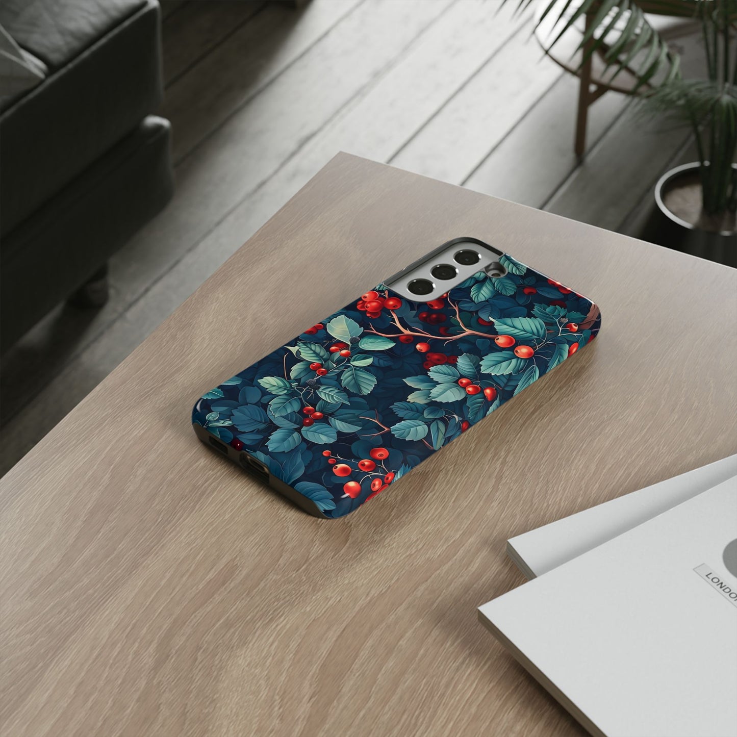 Berry Blossom Phone Case - Nature Lover's Gift, Floral Design, Cute Accessory for Spring, Unique Tech Cover, Perfect for Holidays