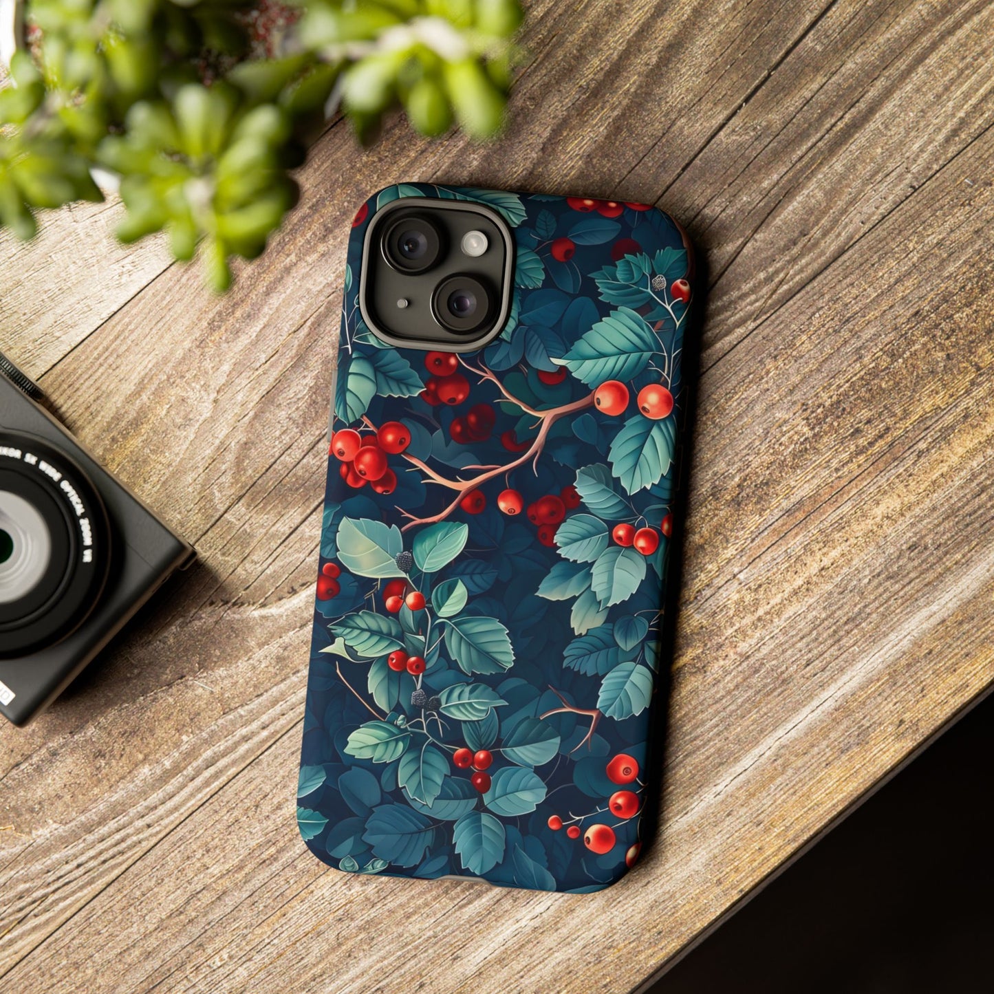 Berry Blossom Phone Case - Nature Lover's Gift, Floral Design, Cute Accessory for Spring, Unique Tech Cover, Perfect for Holidays