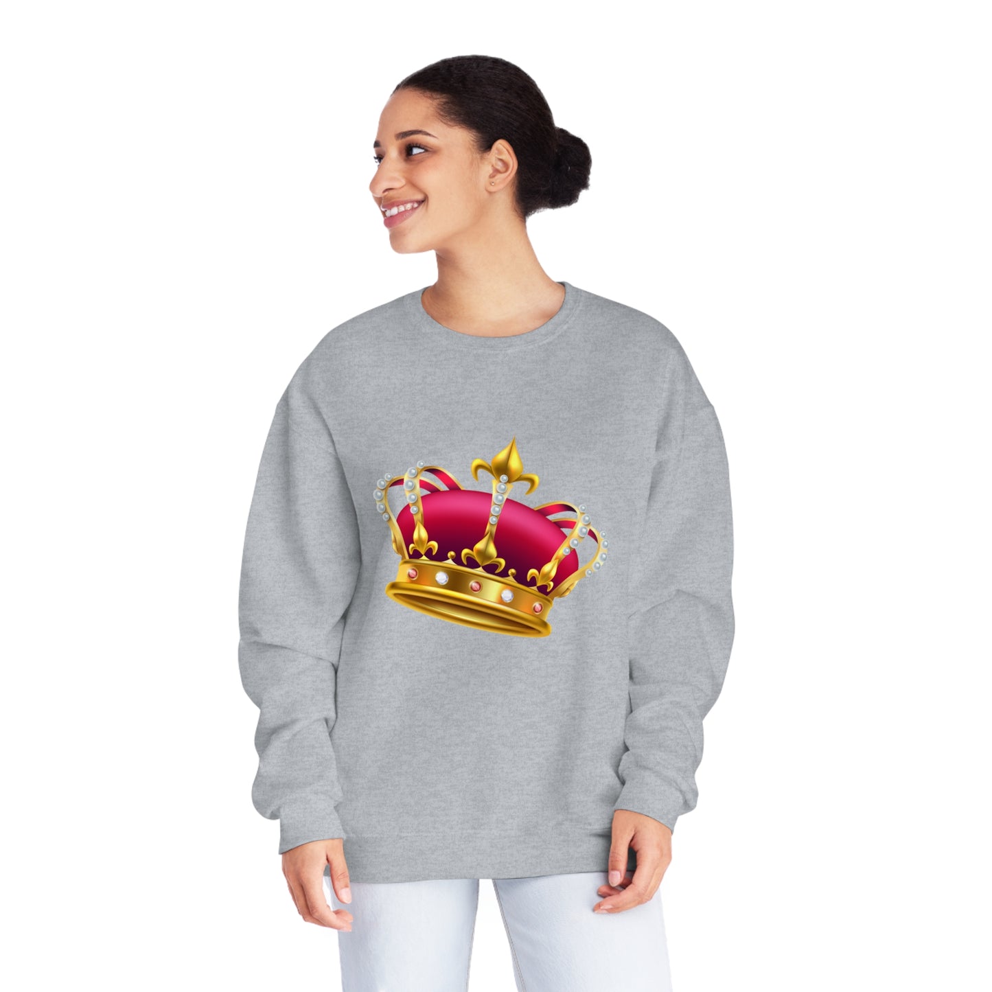 Unisex NuBlend® Crewneck Sweatshirt - British Royal Crown Design - Iconic Symbol of Monarchy