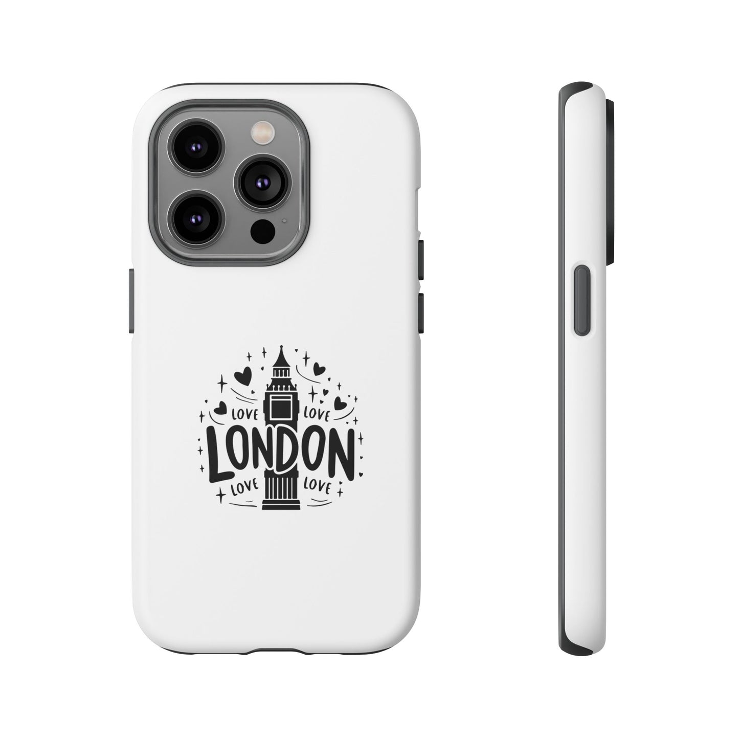 London Love iPhone Case | Tough Cases, London Theme, Gift for Travelers, Unique Phone Accessory, Cute Tech Gifts