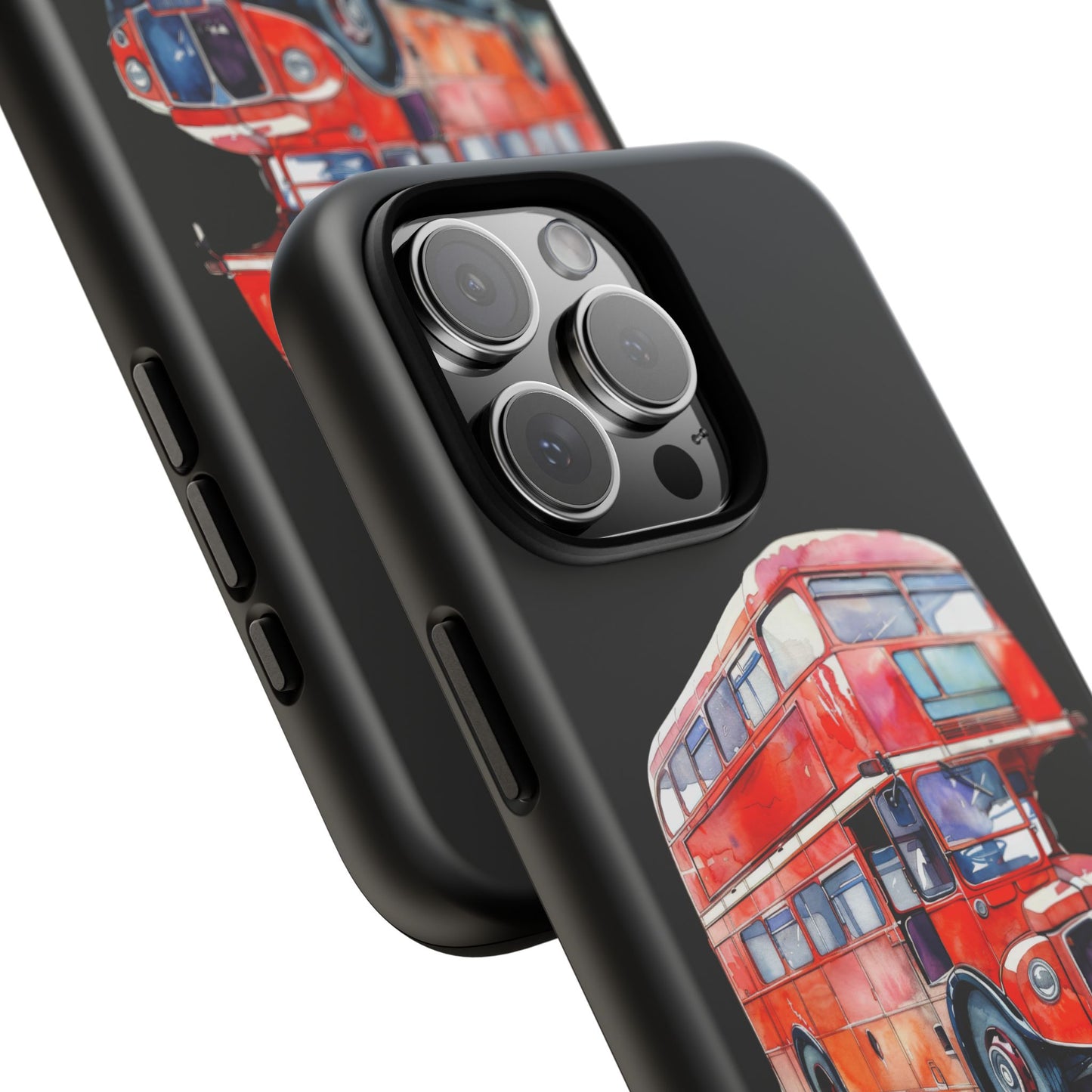 London Bus Phone Case, Tough iPhone Cover, Unique Gift for Travelers, Vintage Style Accessories, Holiday Present Idea