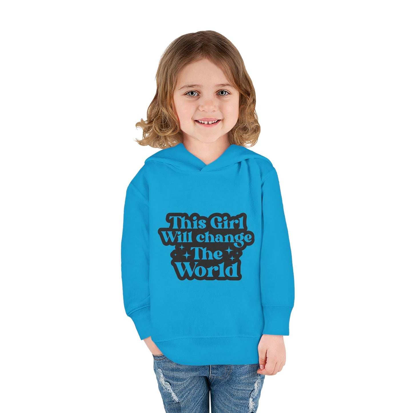 Inspirational Toddler Hoodie - "This Girl Will Change The World"