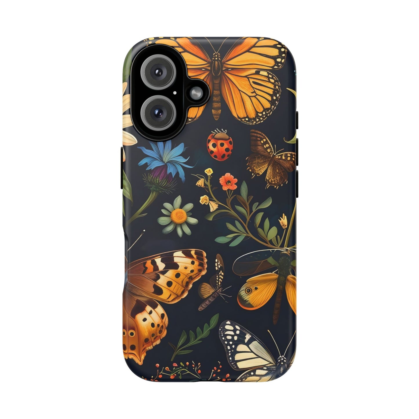 Nature-Inspired Phone Case | Floral Butterfly Design, Tough Phone Cover, Gift for Nature Lovers, Cute Butterfly Case, Home Decor