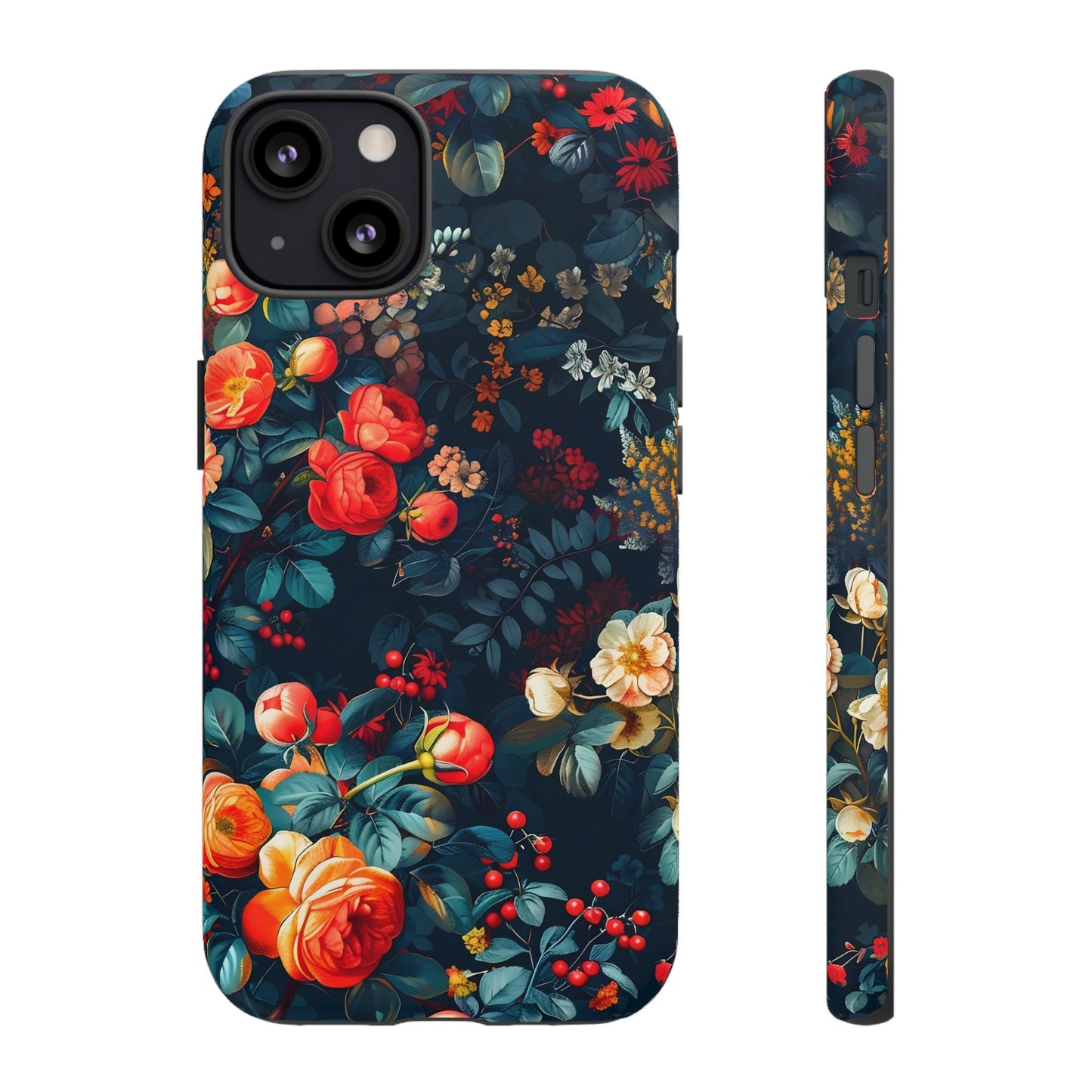 Floral Phone Case - Tough Cases, iPhone Protection, Elegant Floral Design, Gift for Her, Stylish Tech Accessory