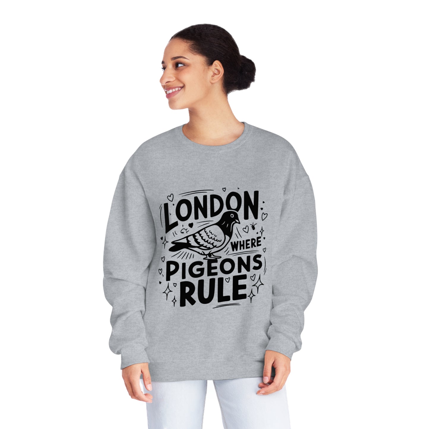 Unisex NuBlend® Crewneck Sweatshirt - Pigeons Rule in London