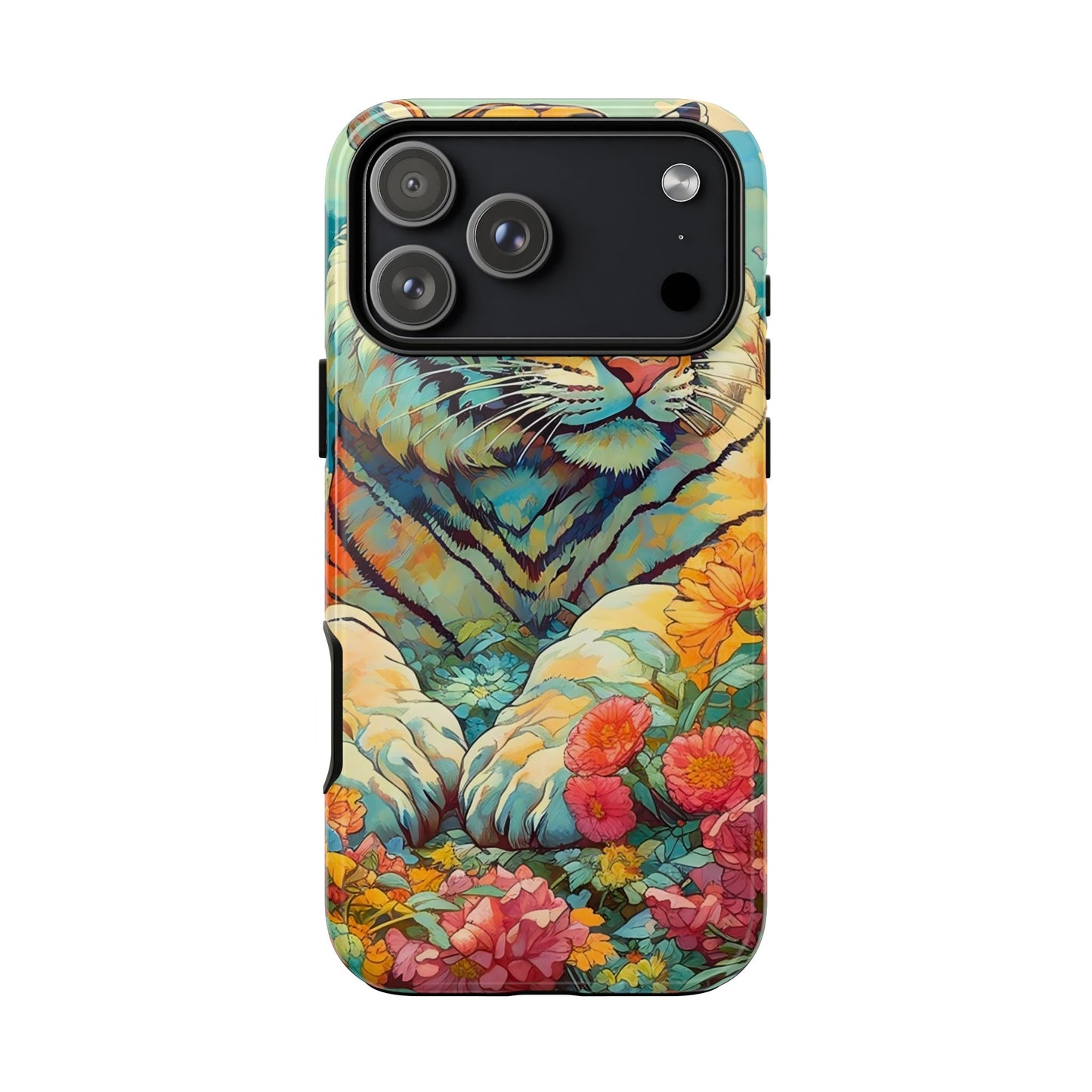 Tiger Jungle Phone Case, Colorful Tough Cases, Animal Lover Gift, Nature Phone Cover, Wildlife Decor, Birthday Present