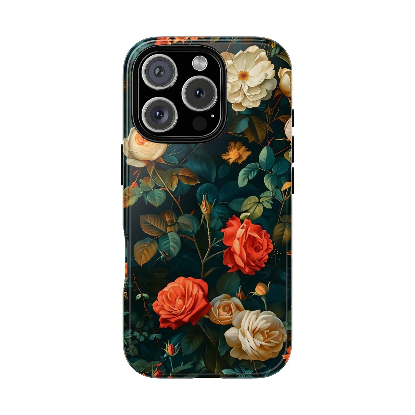 Floral iPhone Case, Tough Phone Cover, Flower Design Phone Accessory, Gift for Her, Spring Style, Floral Protection Case