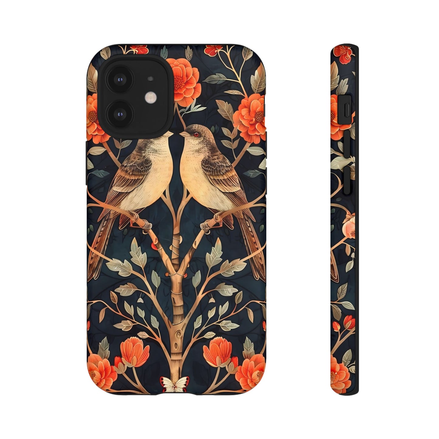 Floral Phone Case – Tough Cases with Bird Design, Unique Gift for Nature Lovers, Stylish Tech Accessory, Phone Cover, Artistic Case