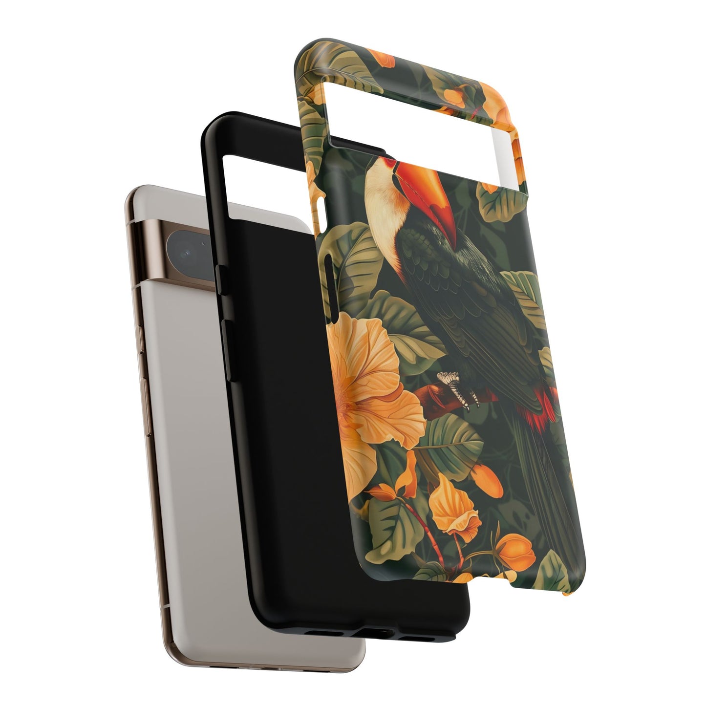 Tropical Toucan Phone Case, Exotic Bird Cover, Nature Lover Gift, Eco-Friendly Design, Customizable Tech Accessory