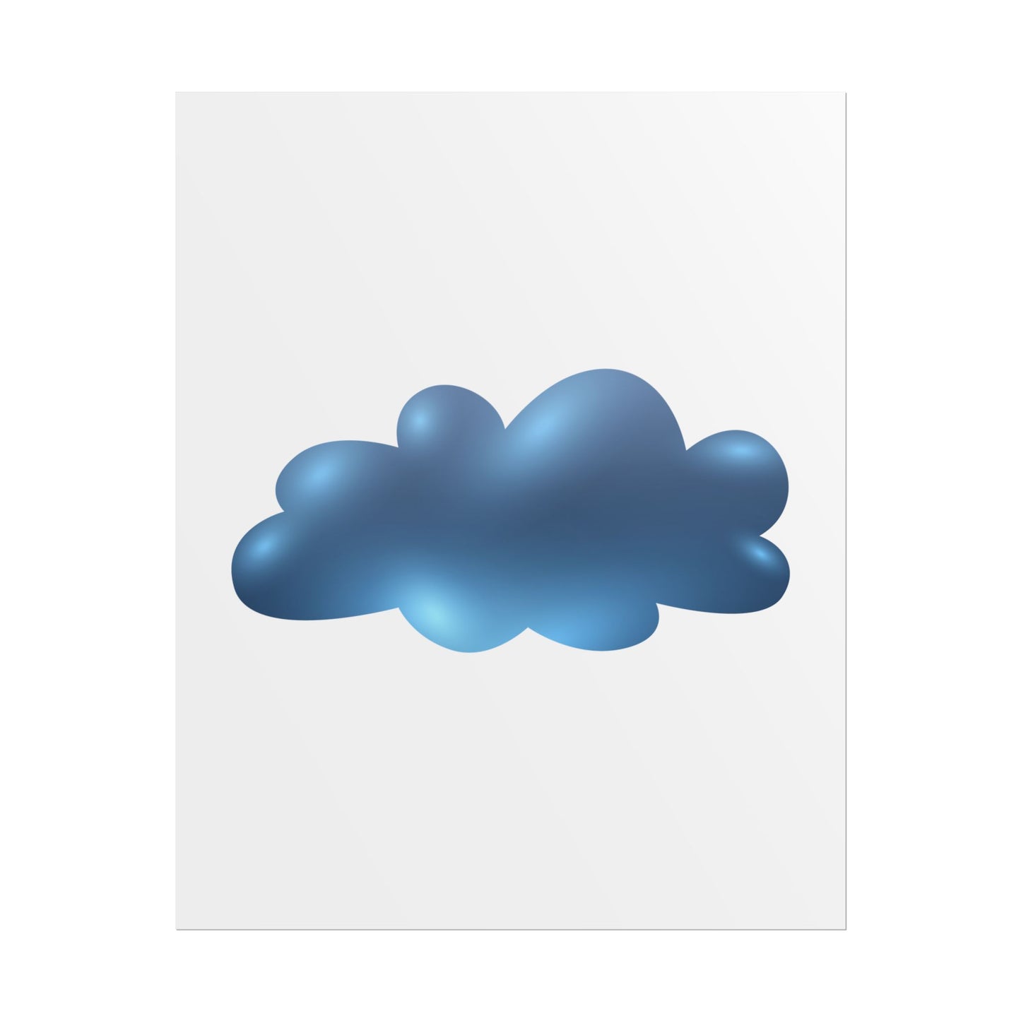 Blue Cloud Art Print, Minimalist Wall Decor, Kids Room Wall Art, Nursery Poster, Aesthetic Home Decor, Modern Art Print