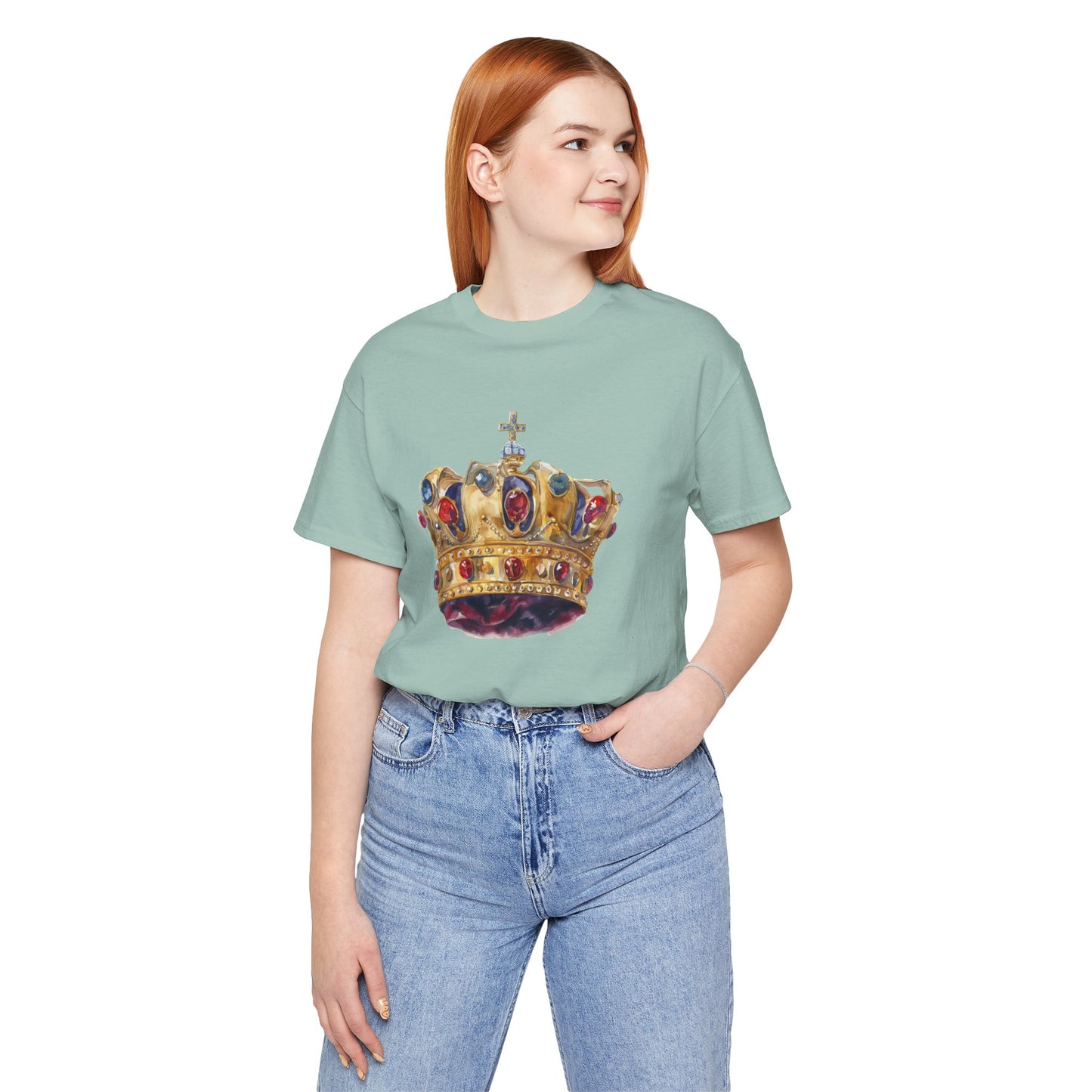 Unisex Jersey Short Sleeve Tee - British Royal Crown Design