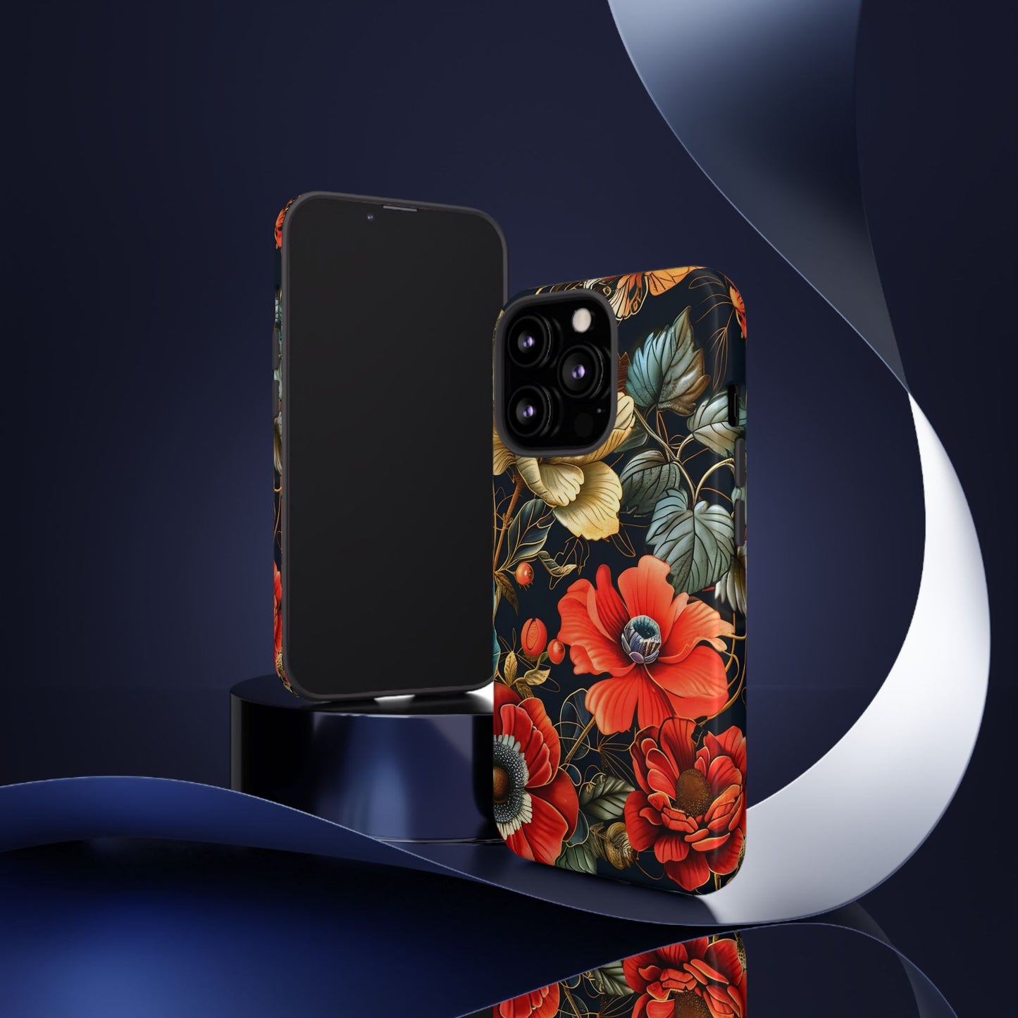 Floral Phone Case - Tough Cases for Stylish Protection, Floral Design, Gift for Her, Trendy Accessories, Phone Cover