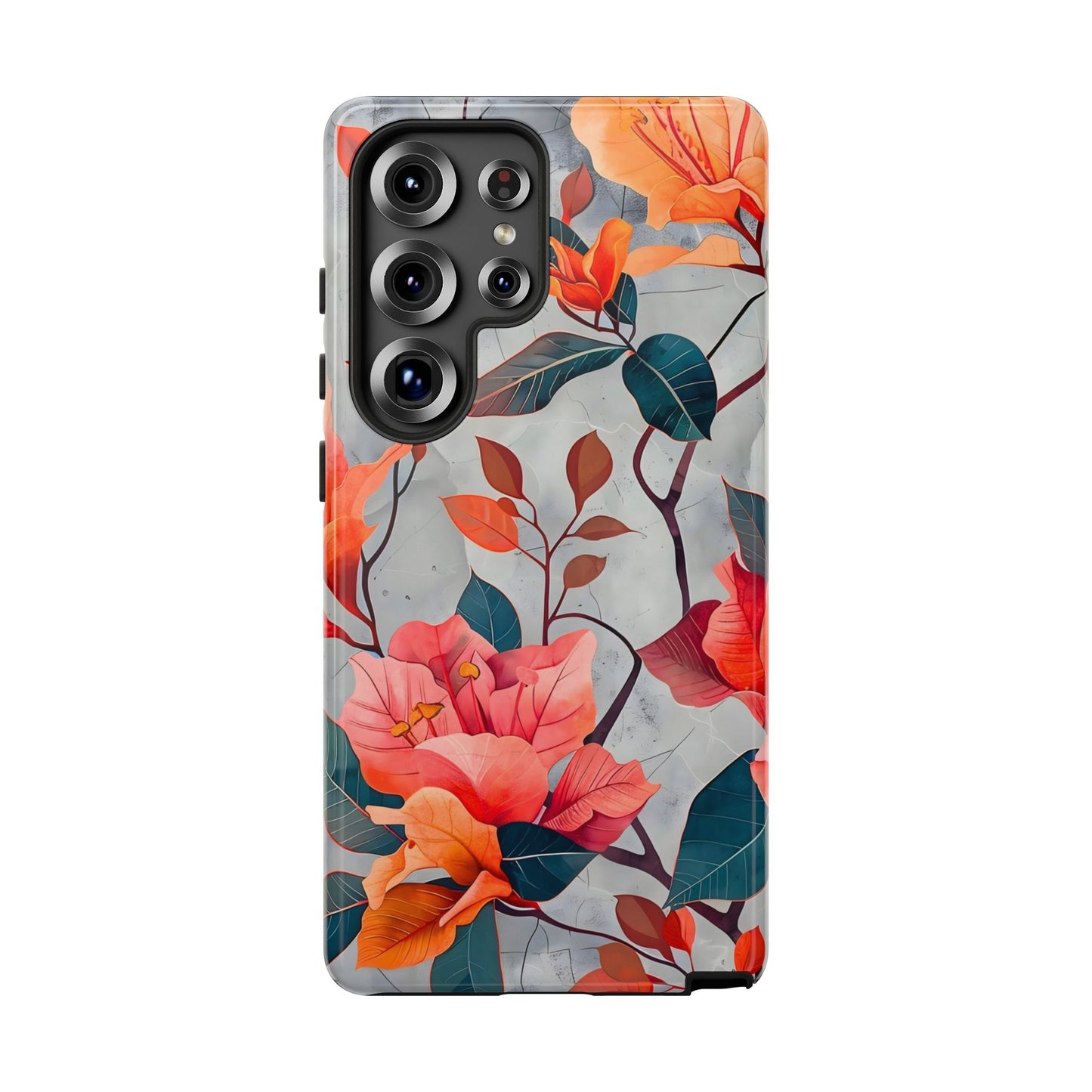Floral Phone Case, Tough Cases, Flower Power, Gift for Her, Decorative Phone Cover, Trendy Accessories, Everyday Style