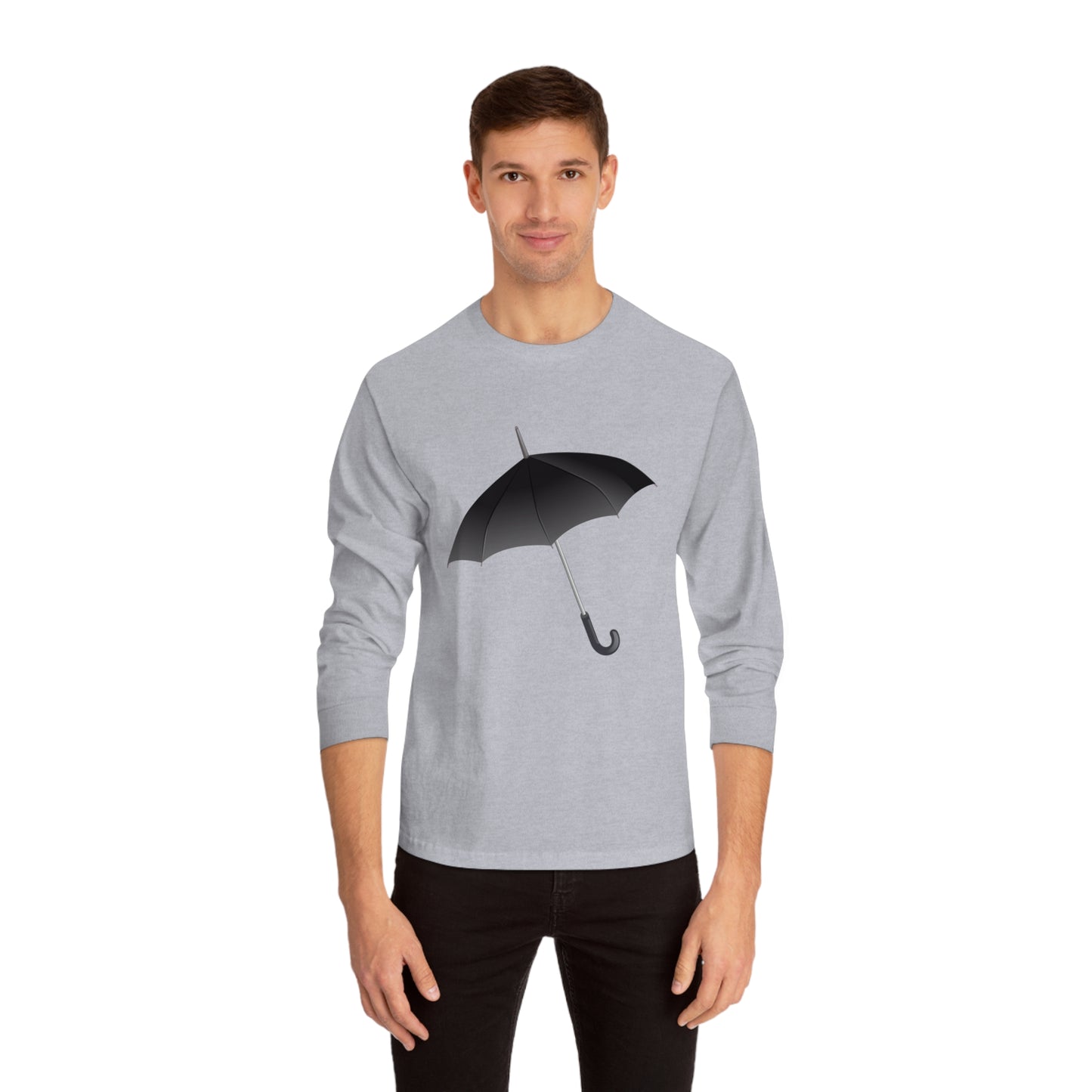 Unisex Classic Long Sleeve T-Shirt - Regal Royal Umbrella - Elegant and Majestic