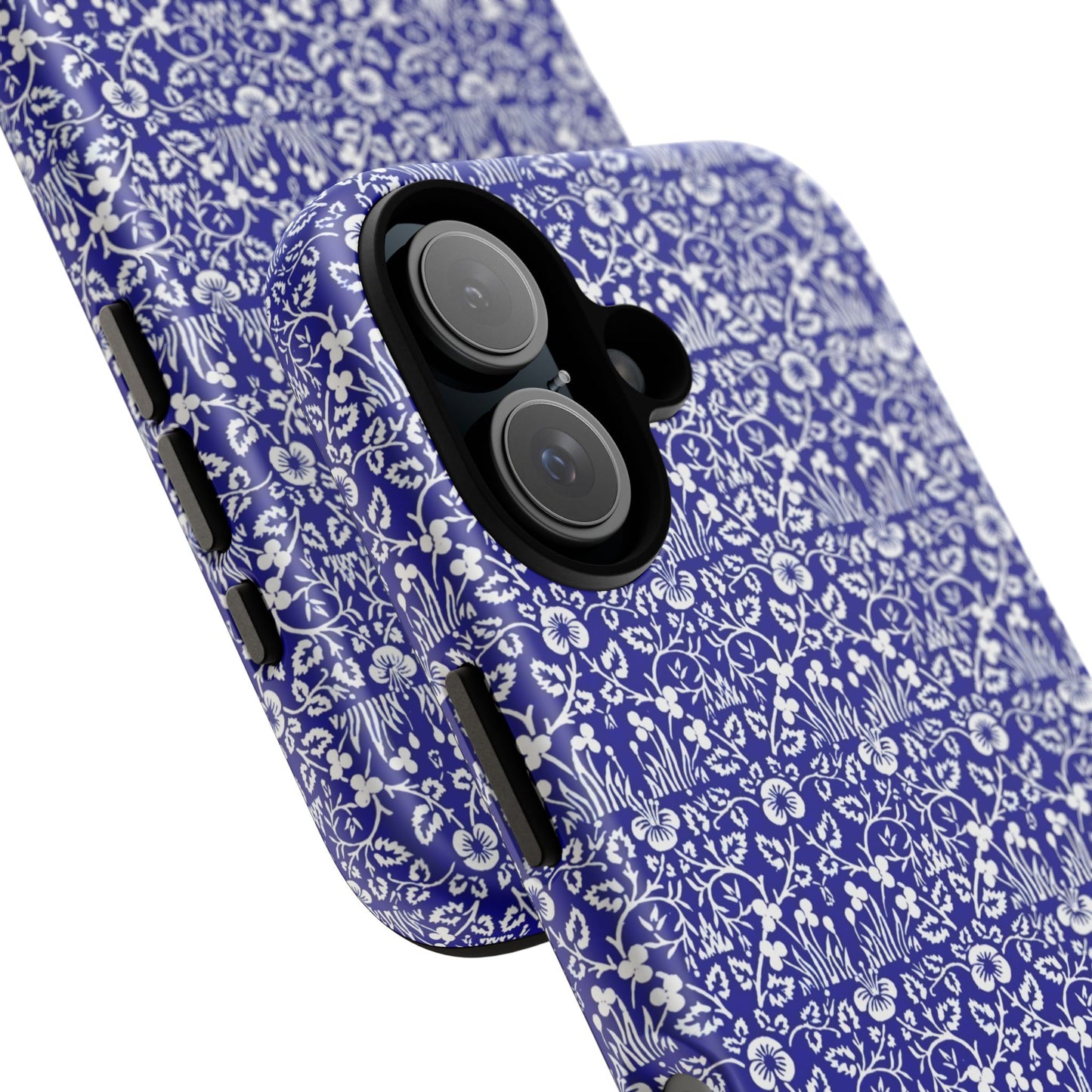 Elegant Floral Phone Case - Tough Cases, Blue Floral Design, Stylish Phone Accessory, Unique Gift, Modern Tech Protection